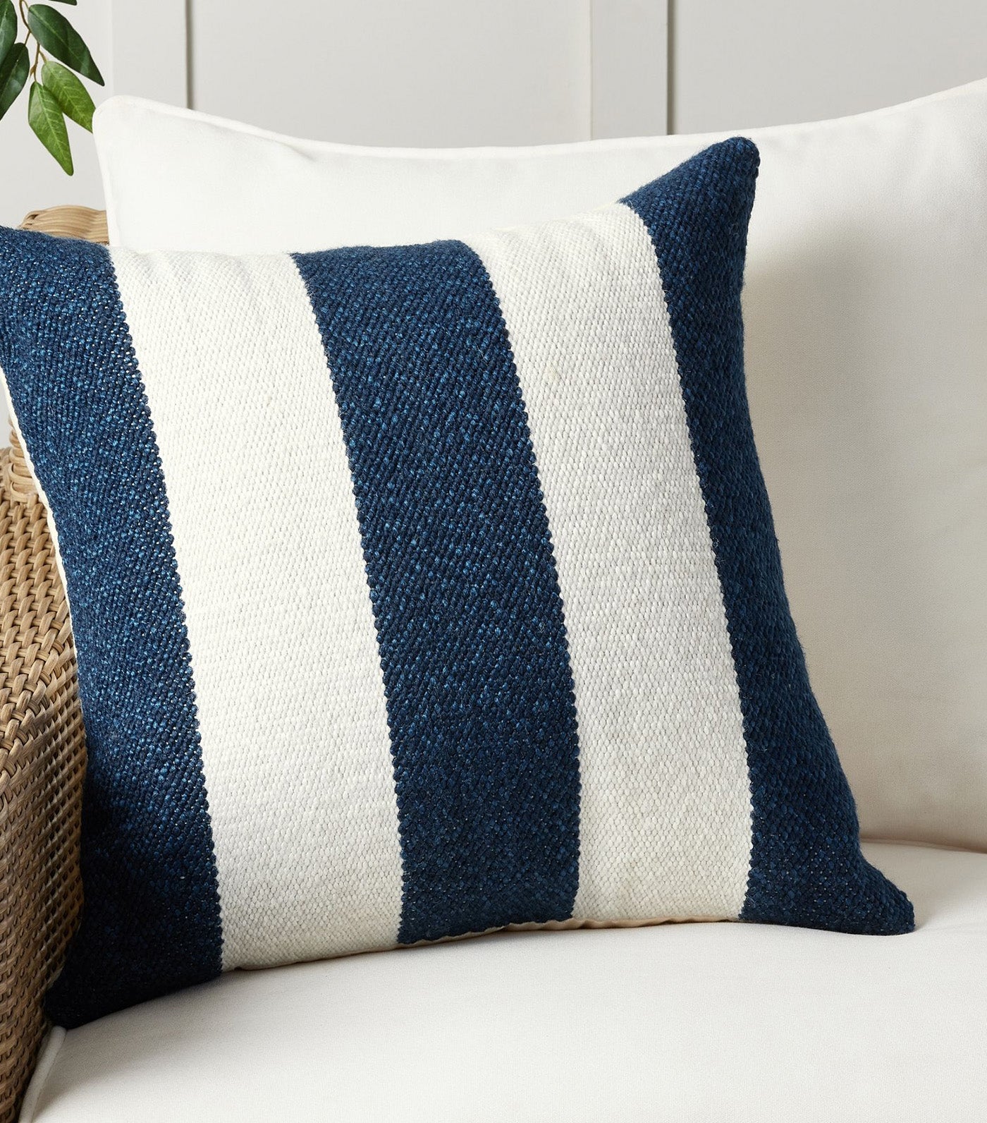 Classic Striped Handwoven Outdoor Pillow