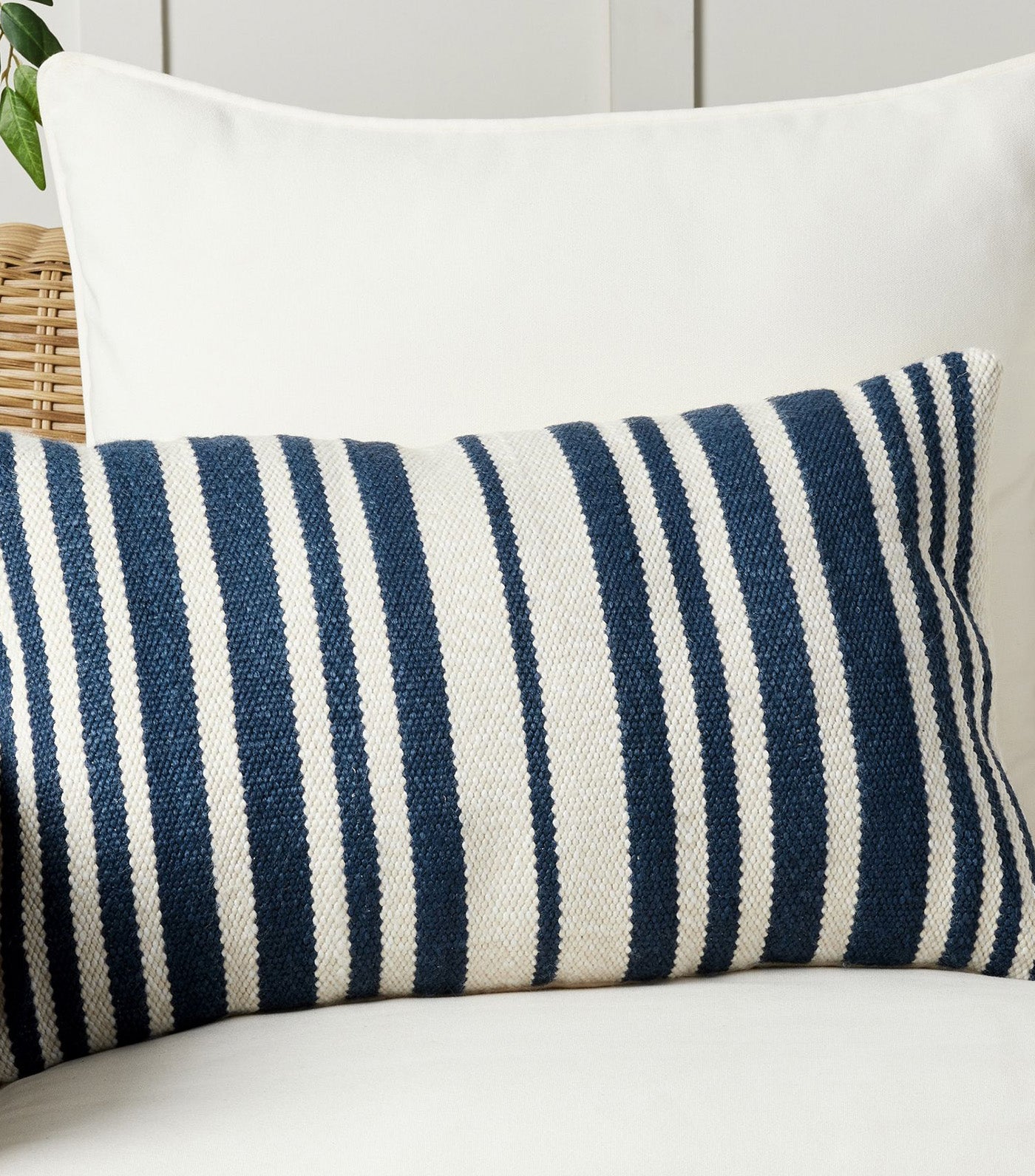 Classic Striped Handwoven Outdoor Lumbar Pillow