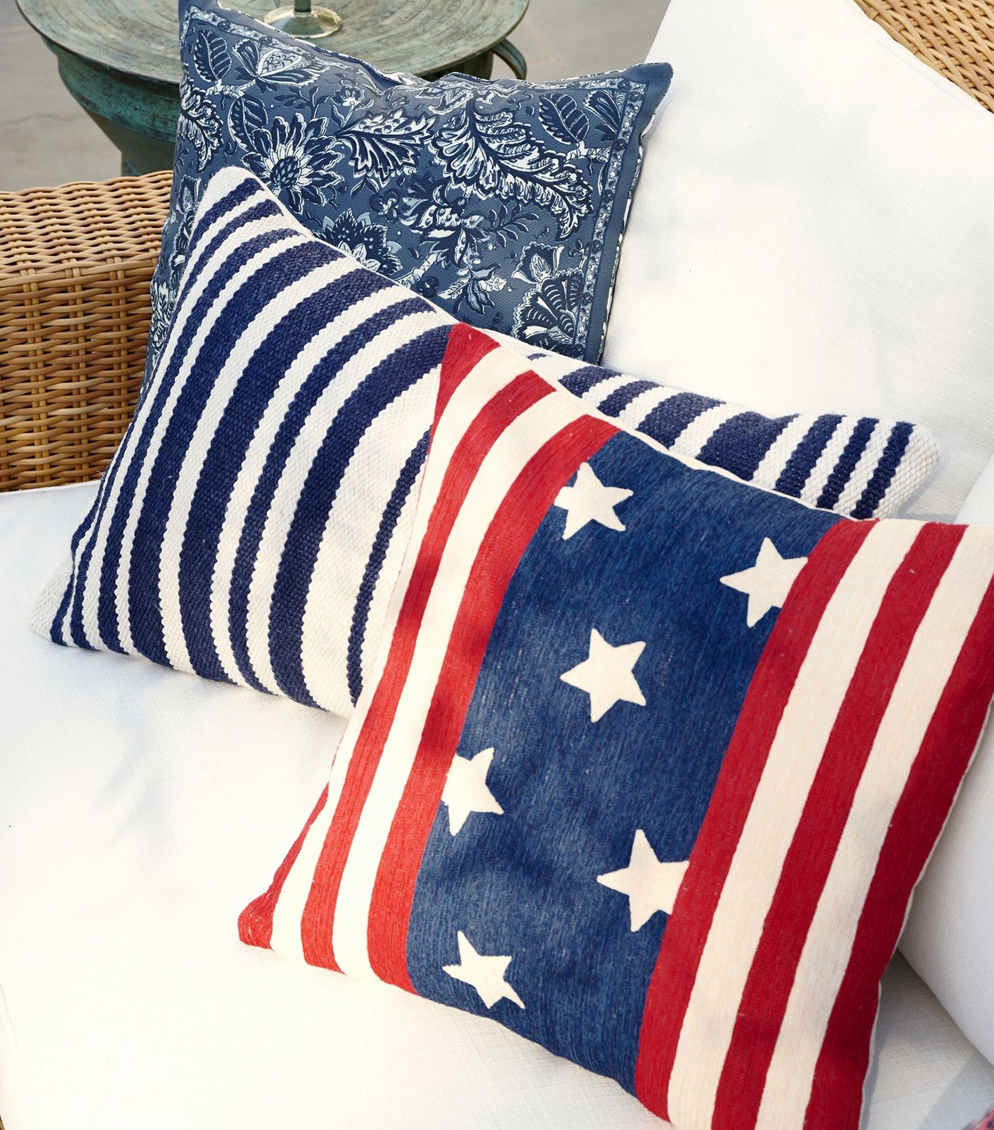 Classic Striped Handwoven Outdoor Lumbar Pillow