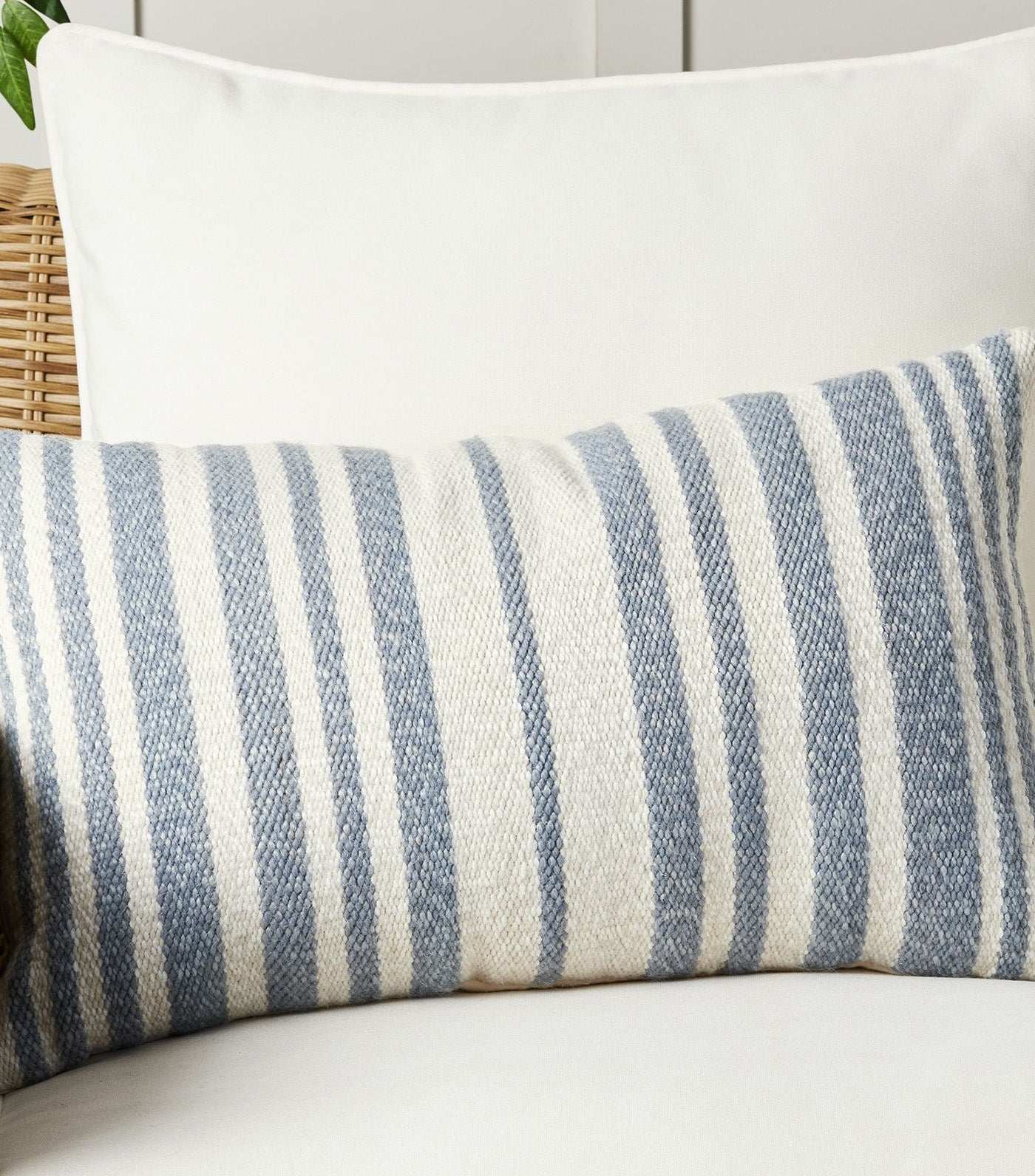 Classic Striped Handwoven Outdoor Lumbar Pillow