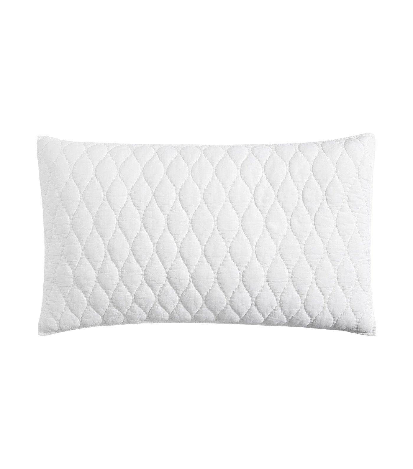 Cocoon Voile Quilted Sham White