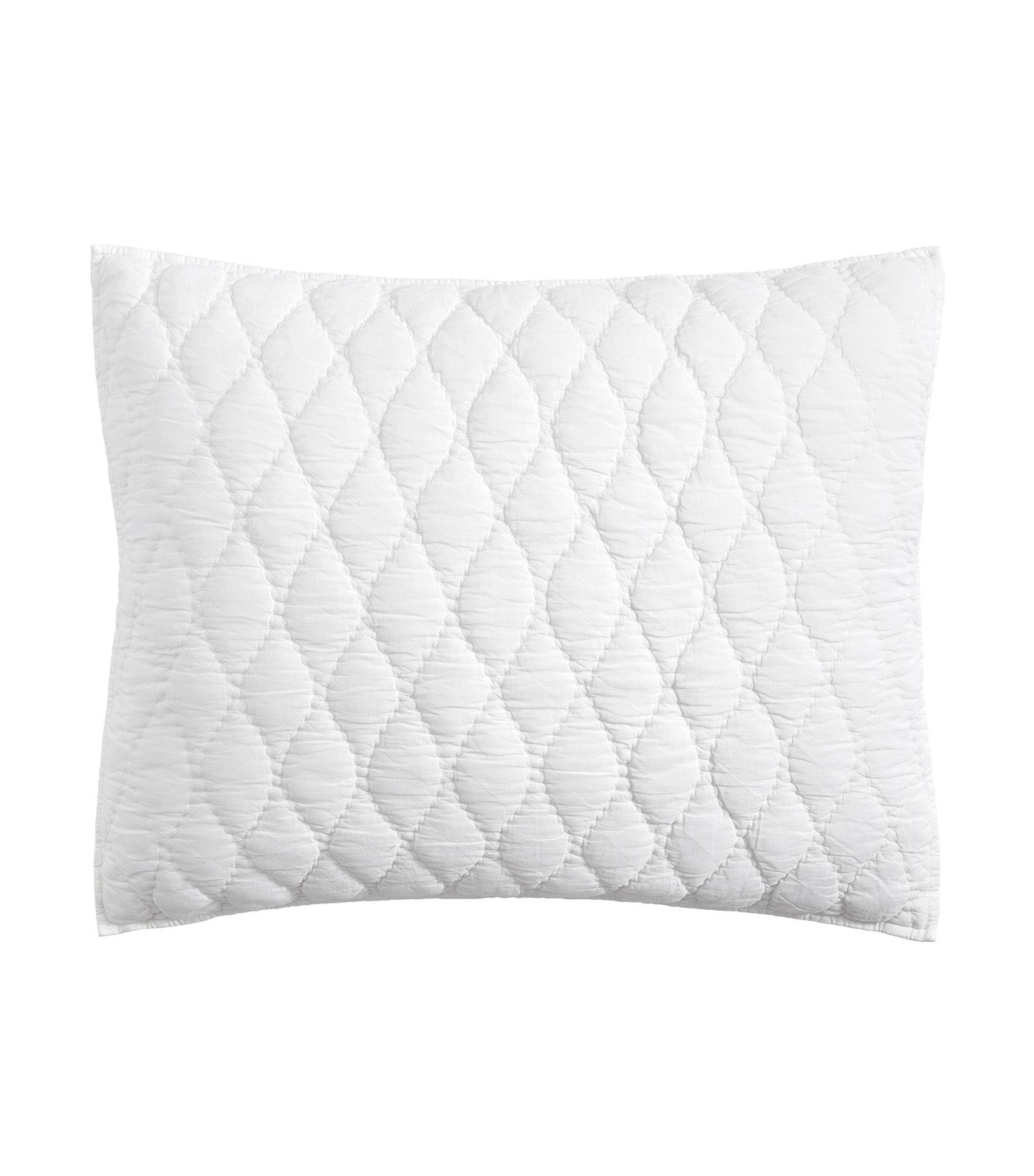 Cocoon Voile Quilted Sham White