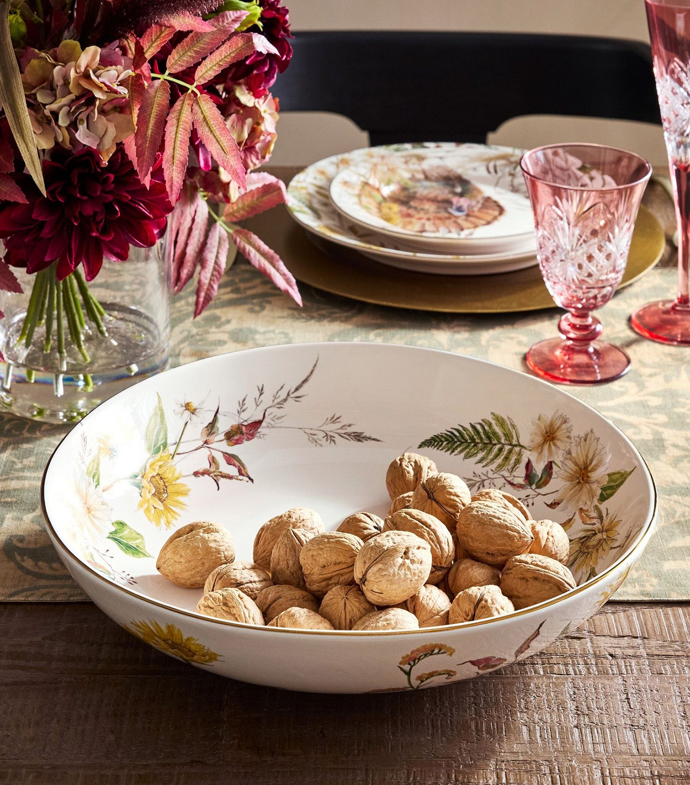 Bedford Harvest Stoneware Serving Bowl White Multi