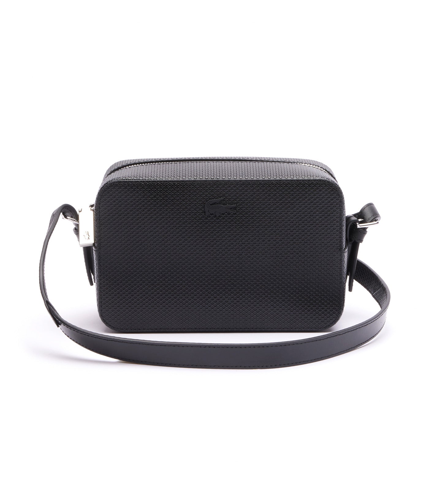 Unisex Chantaco Piqué Leather Small Shoulder Bag Noir