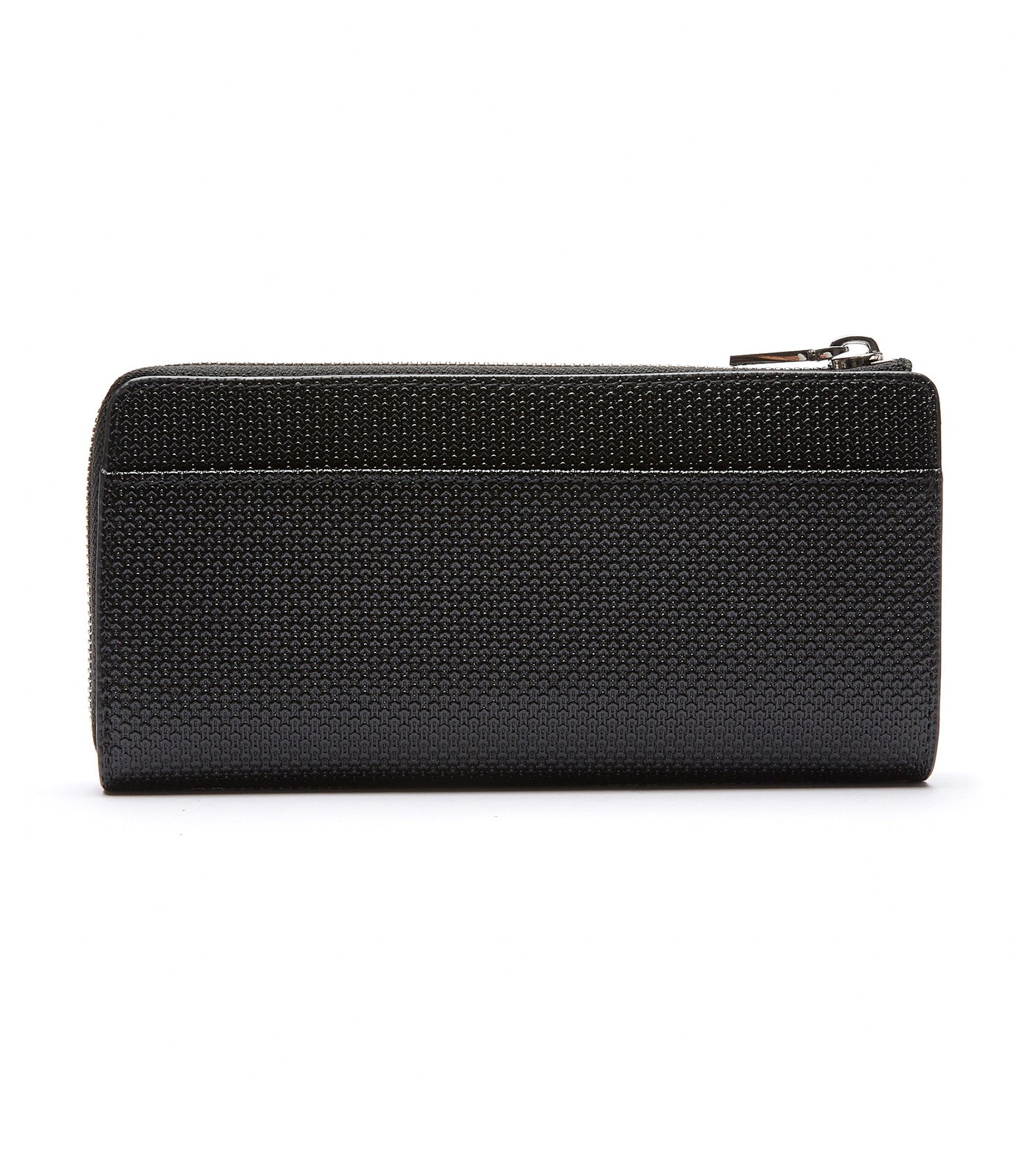 Unisex Chantaco Zippered Matte Piqué Leather Wallet Noir