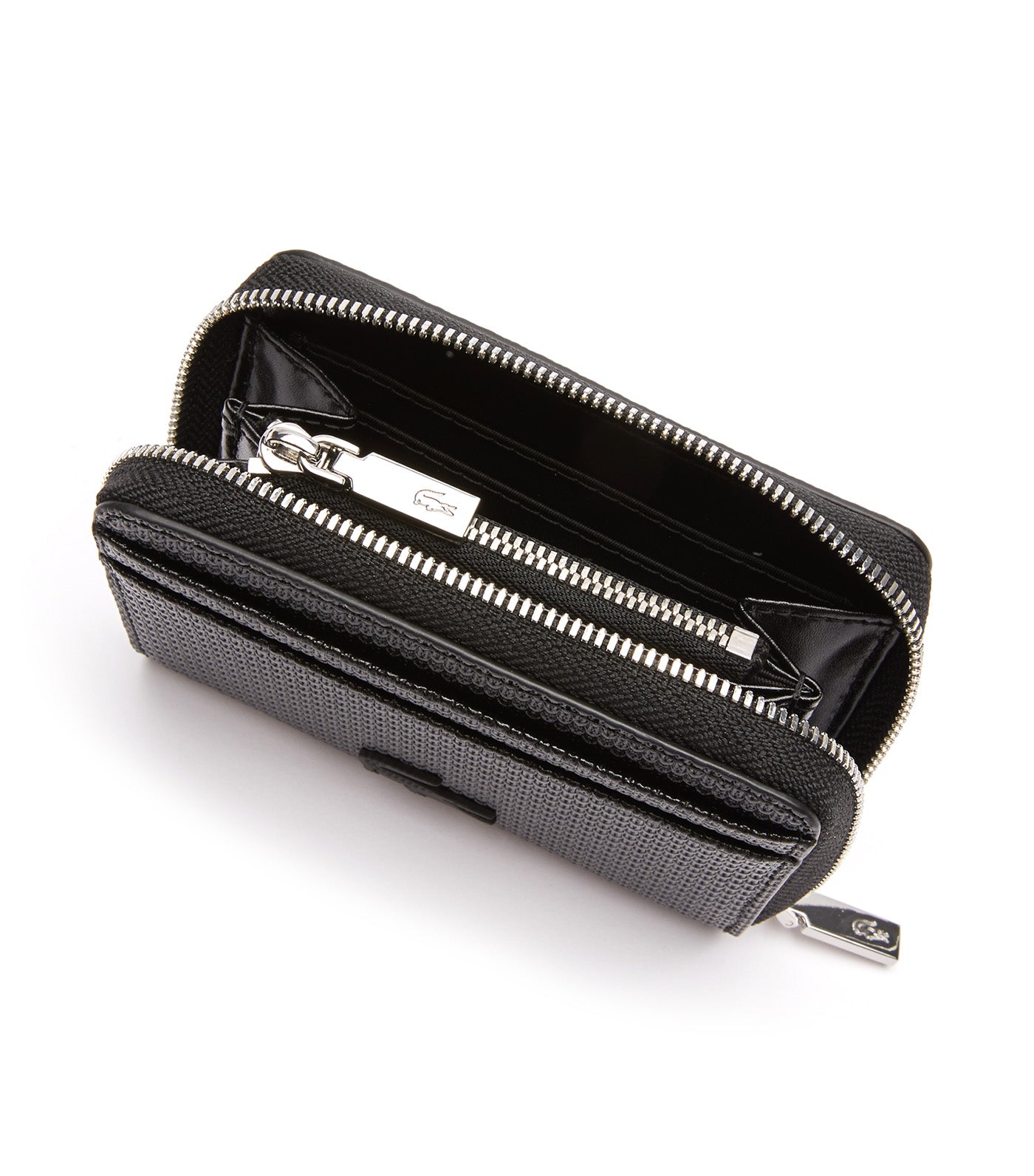 Unisex Chantaco Zippered Fine Leather Small Coin Pouch Noir