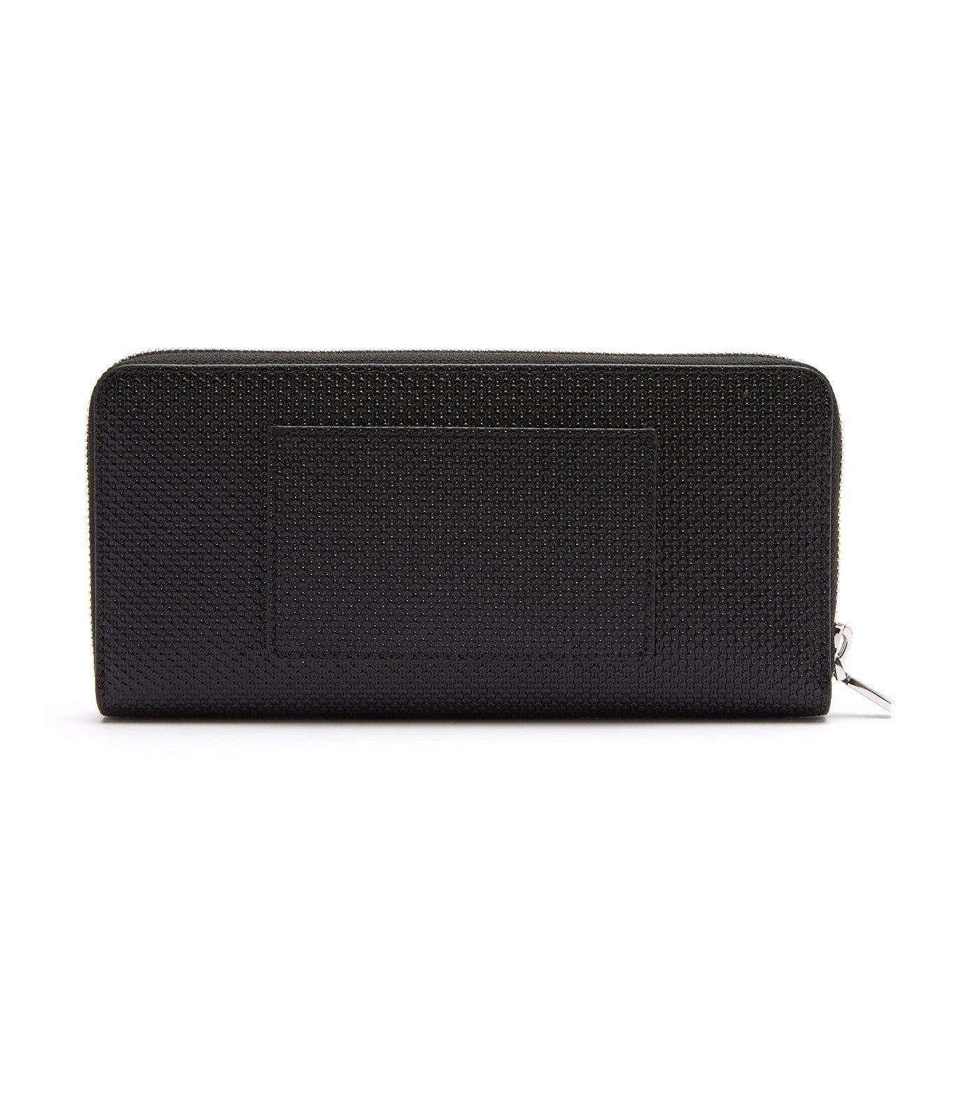 Unisex Chantaco Zipped Embossed Piqué Leather Large Wallet Noir