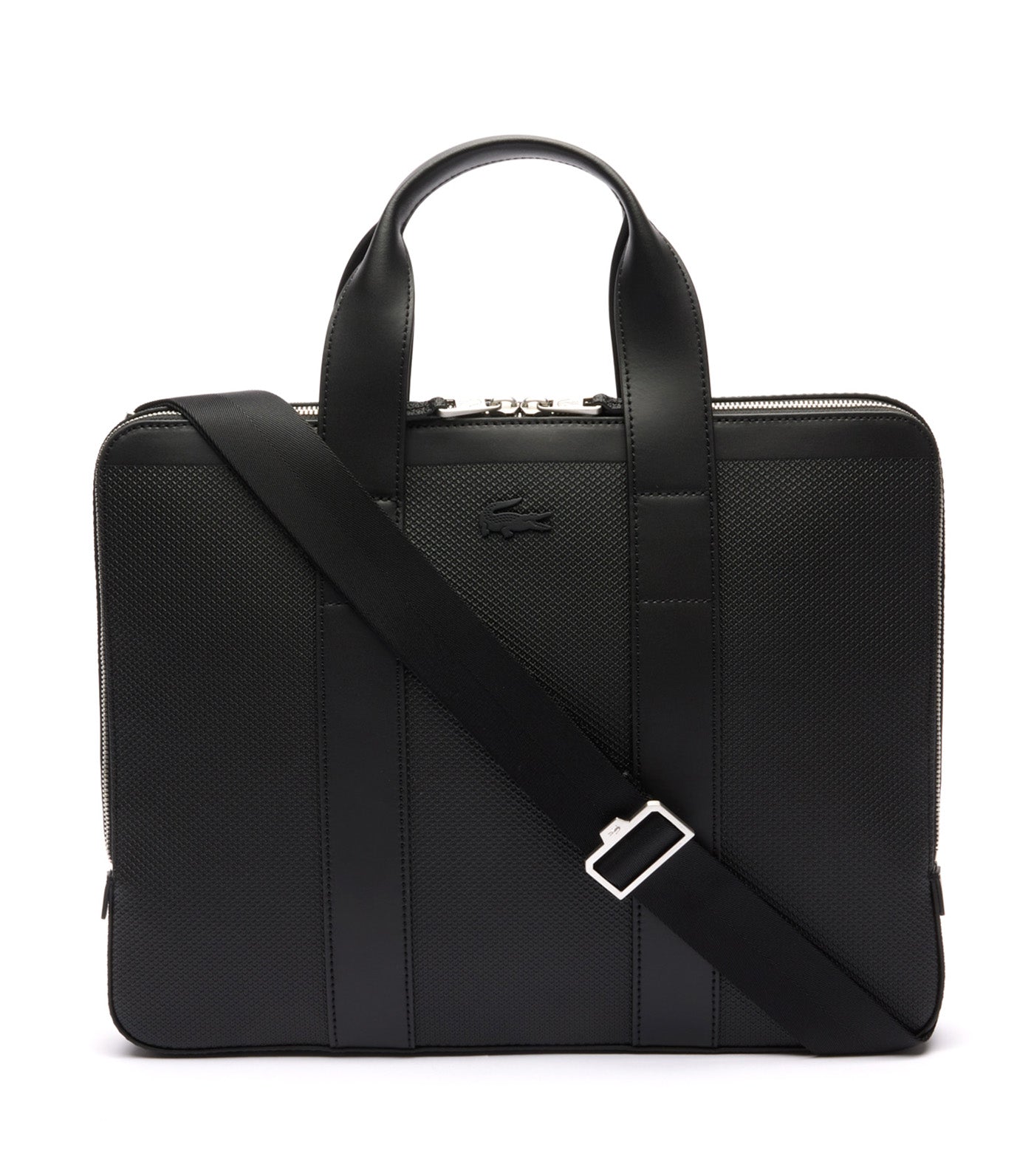 Men's Chantaco Piqué Leather Extra Slim Computer Bag Noir