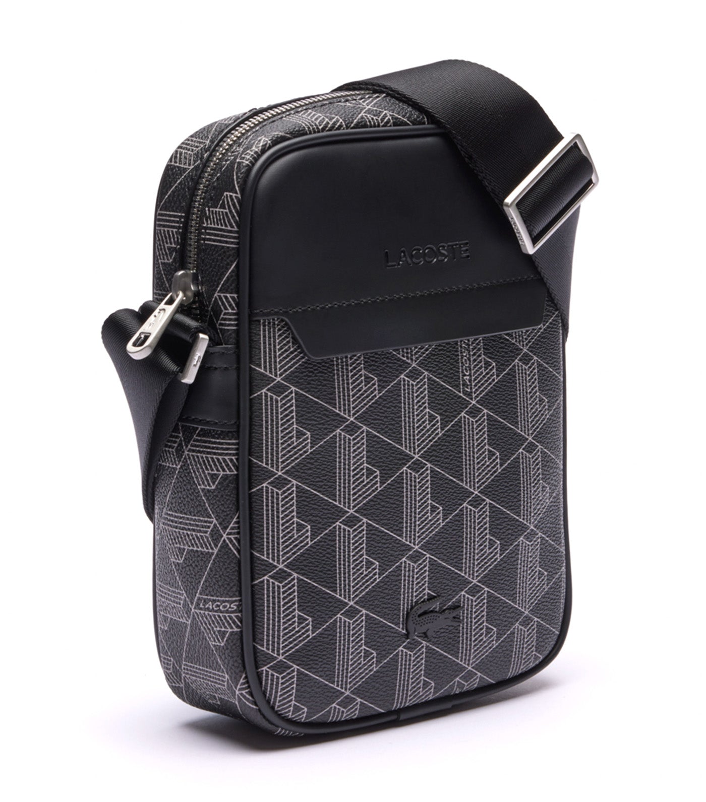 The Blend Monogram Print Vertical Shoulder Bag Monogram Noir Gris