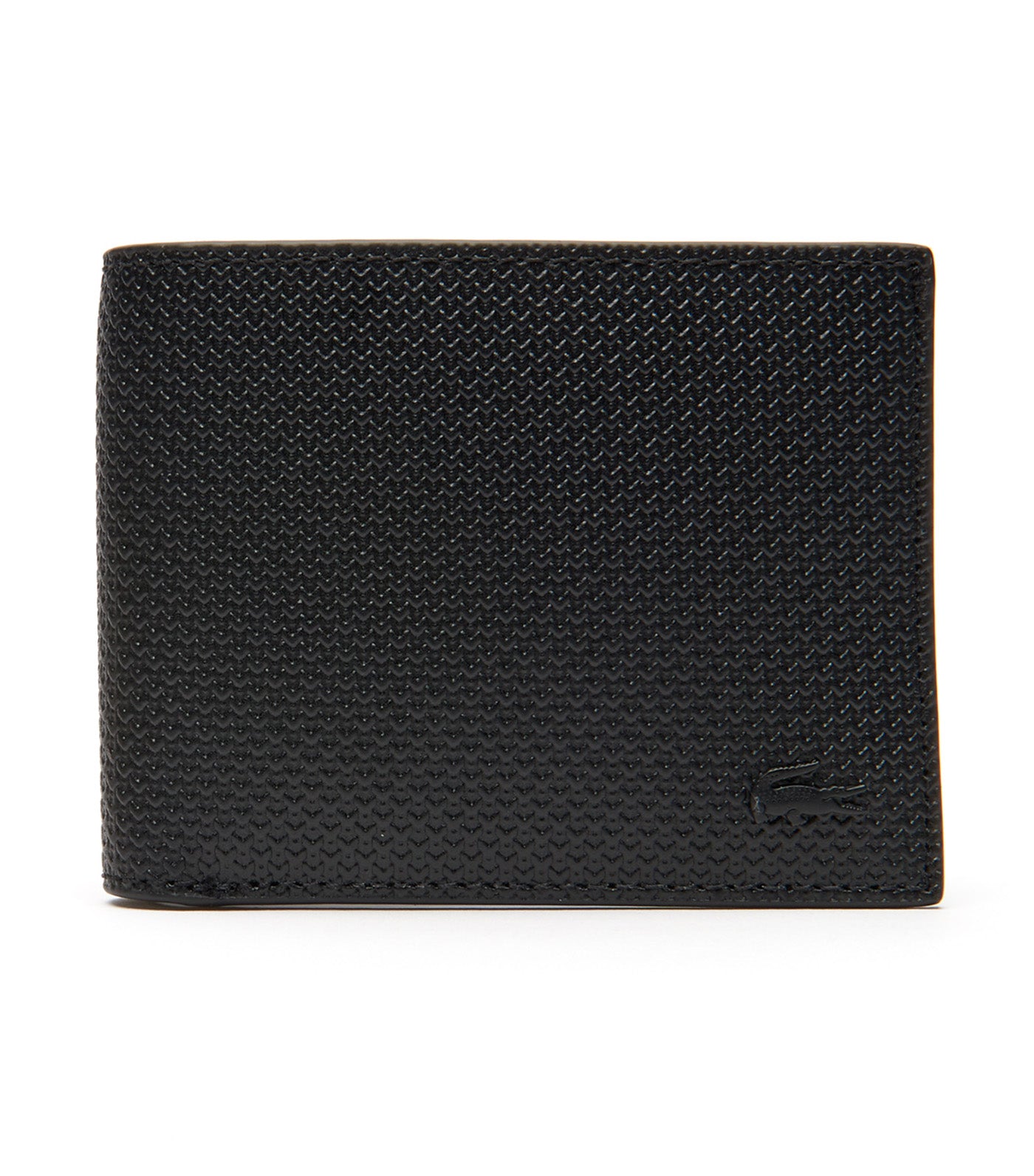 Men's Chantaco Embossed Piqué Leather 3 Card Wallet Noir