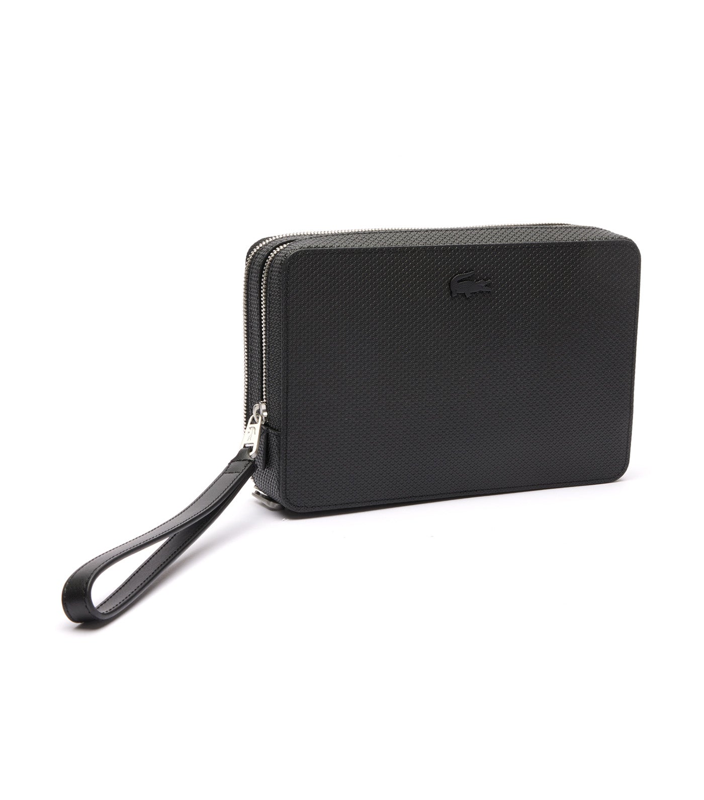 Men's Chantaco Piqué Leather Zip Pouch Noir