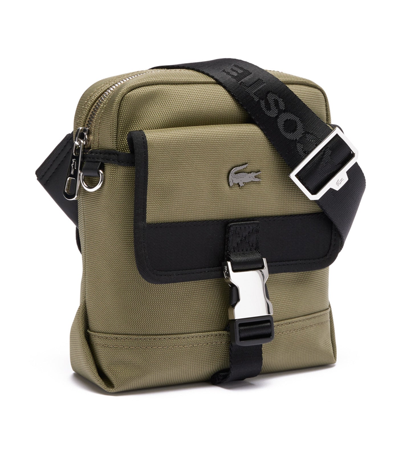 Kome Nylon Camera Bag With External Pocket Kaki Noir