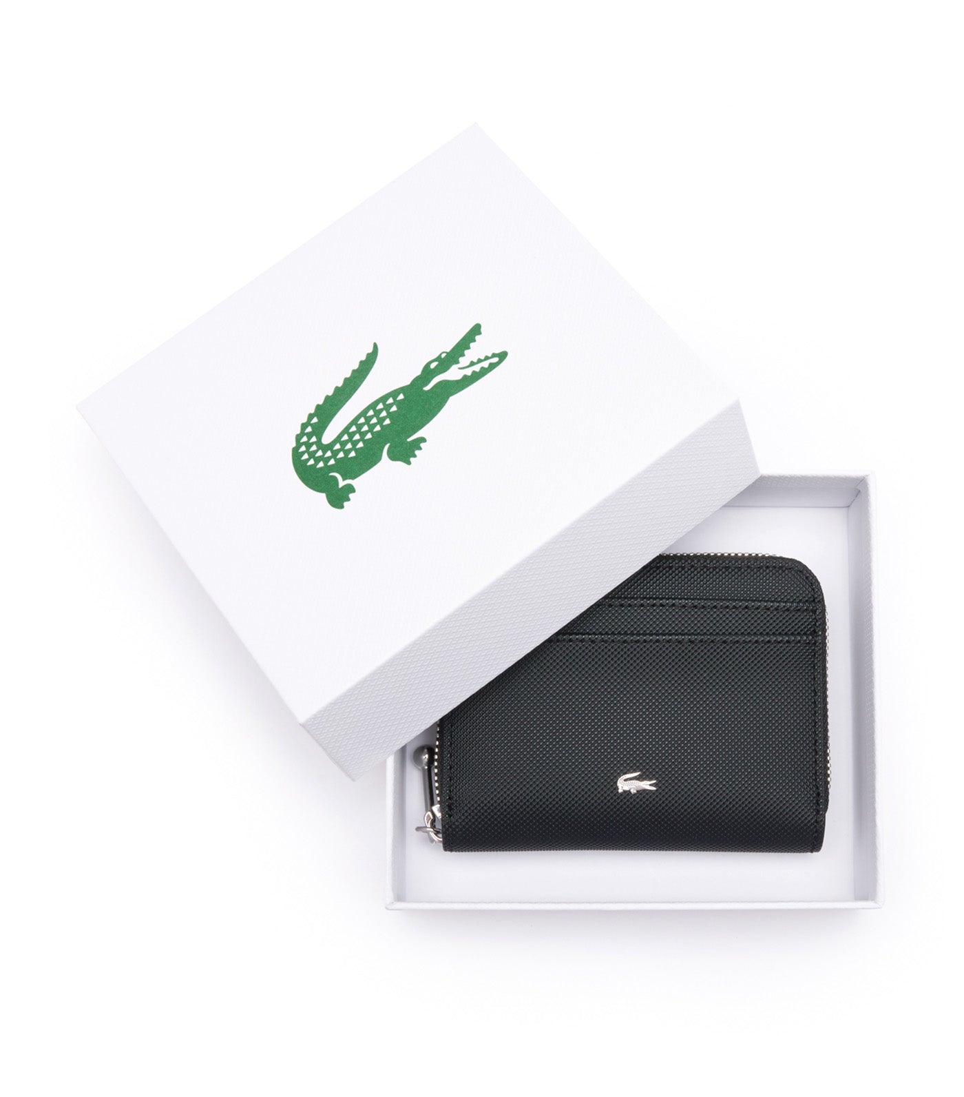 人気★LACOSTE★DAILY CITY Zipper Coin Wallet_BLACK★ミニ財布 ラコステ財布 小銭入れ LACOSTE （LACOSTE】DAILY CITY Zipper