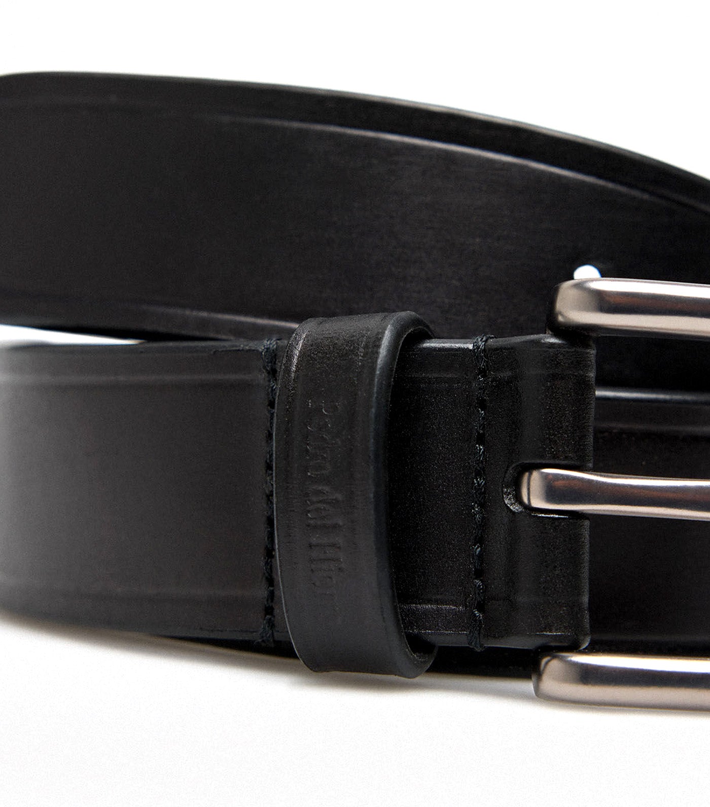 Smooth Leather Belt Black