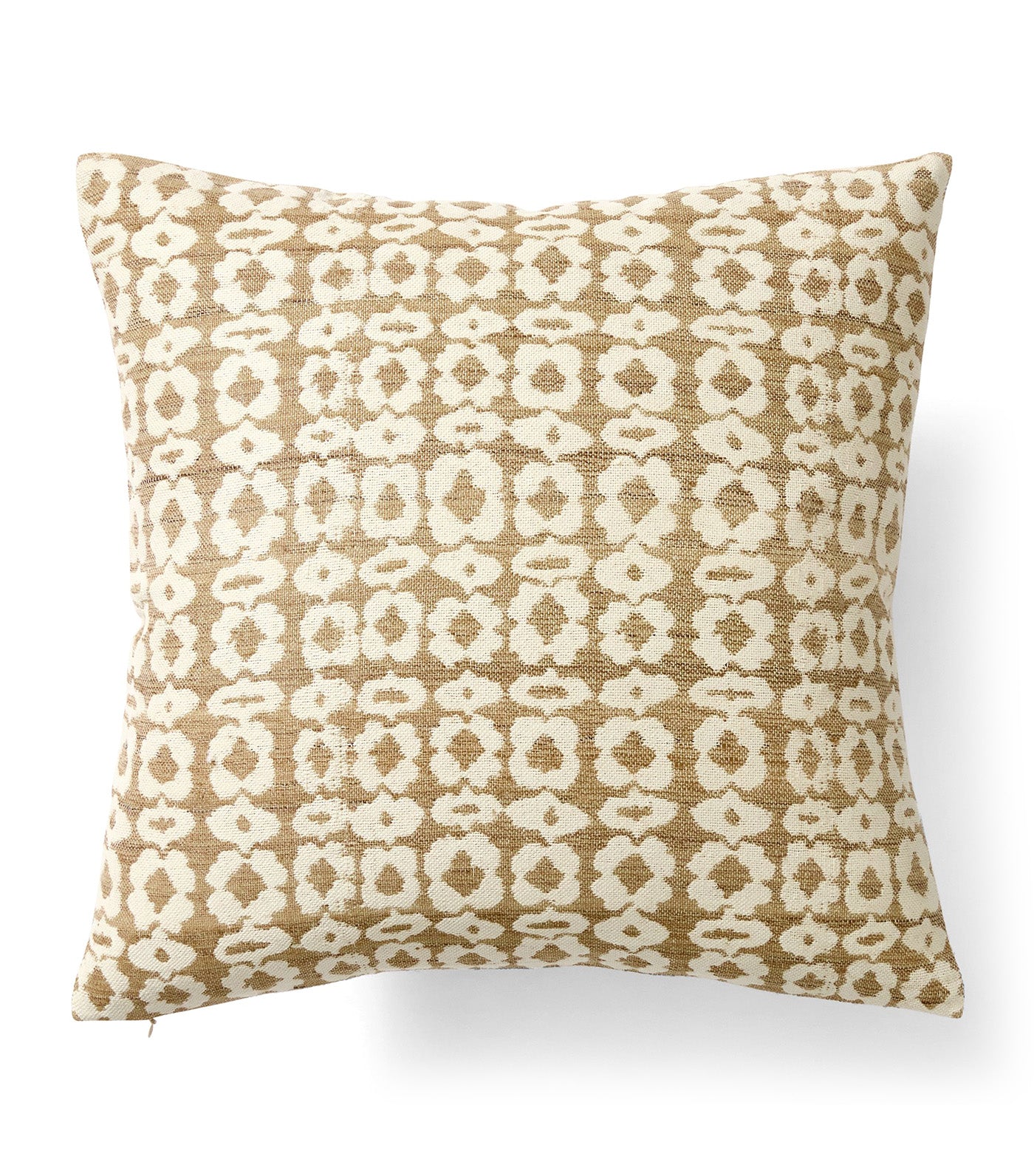 Floral Jacquard Pillow Cover Natural