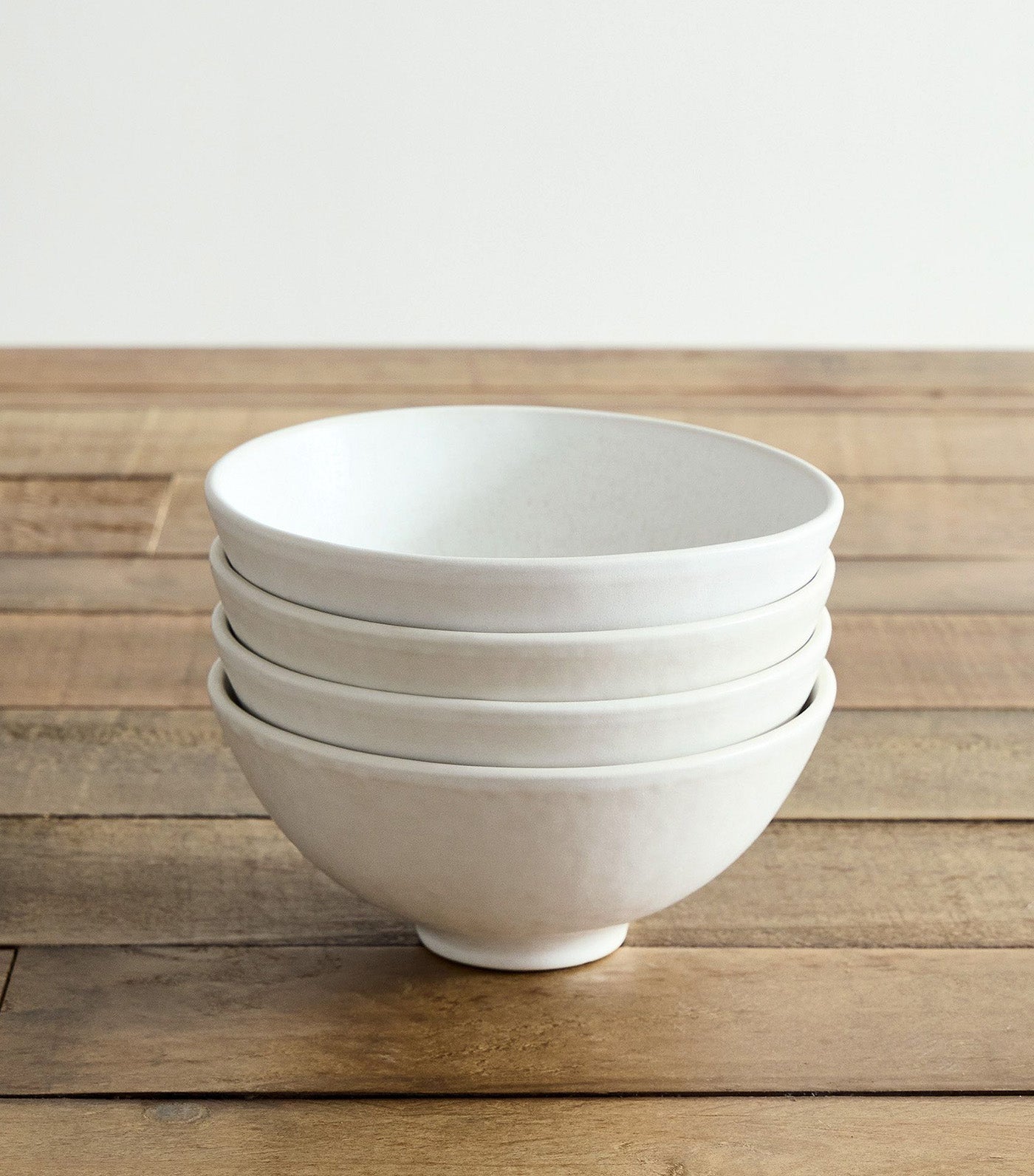 Kanto Stoneware Cereal Bowl Set Ice White