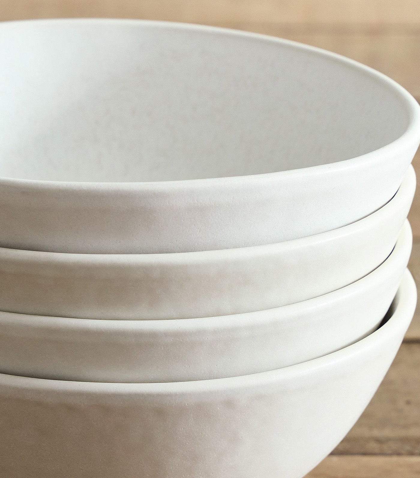 Kanto Stoneware Cereal Bowl Set Ice White