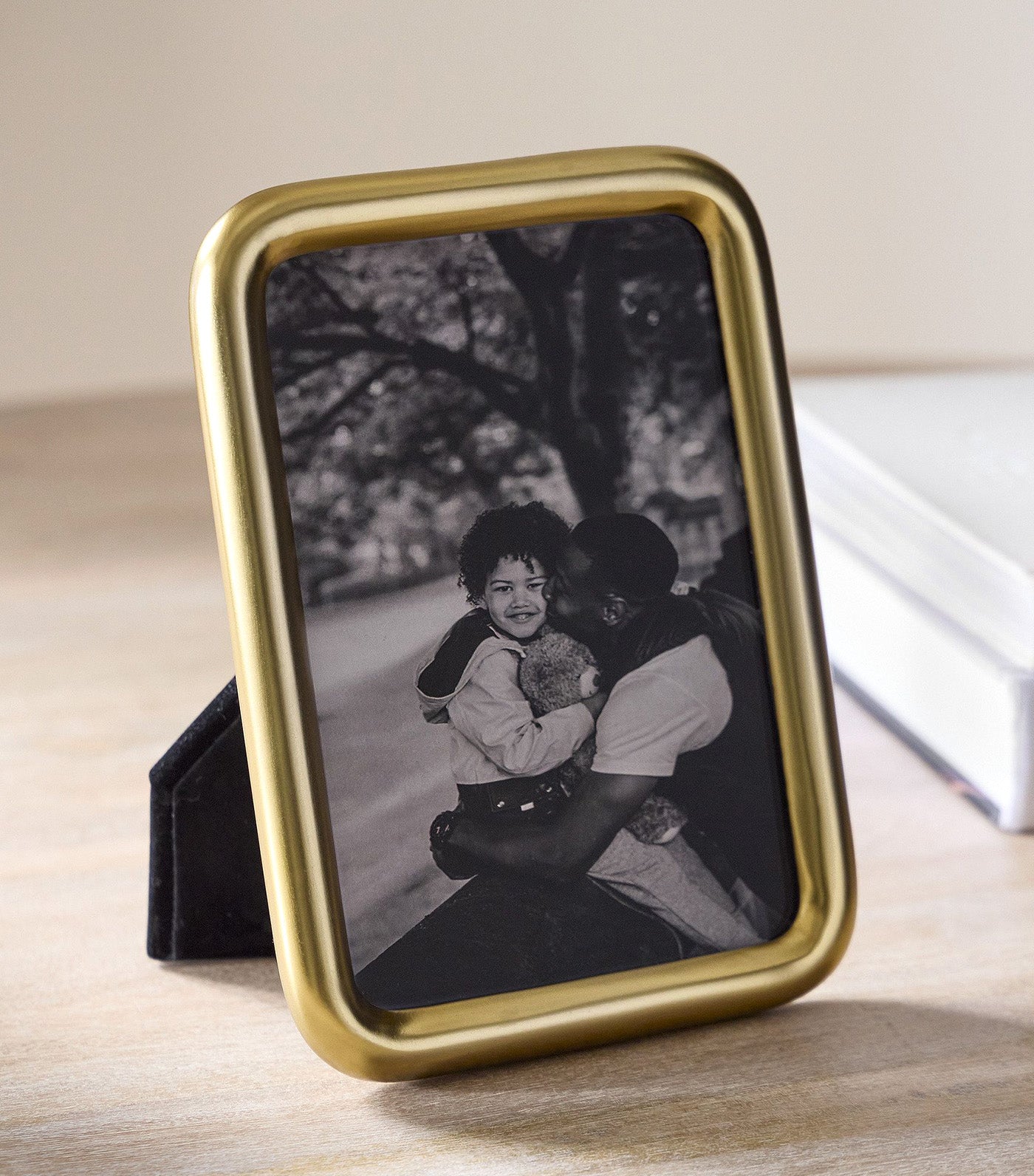 Modern Rounded Metal Tabletop Frame Brass