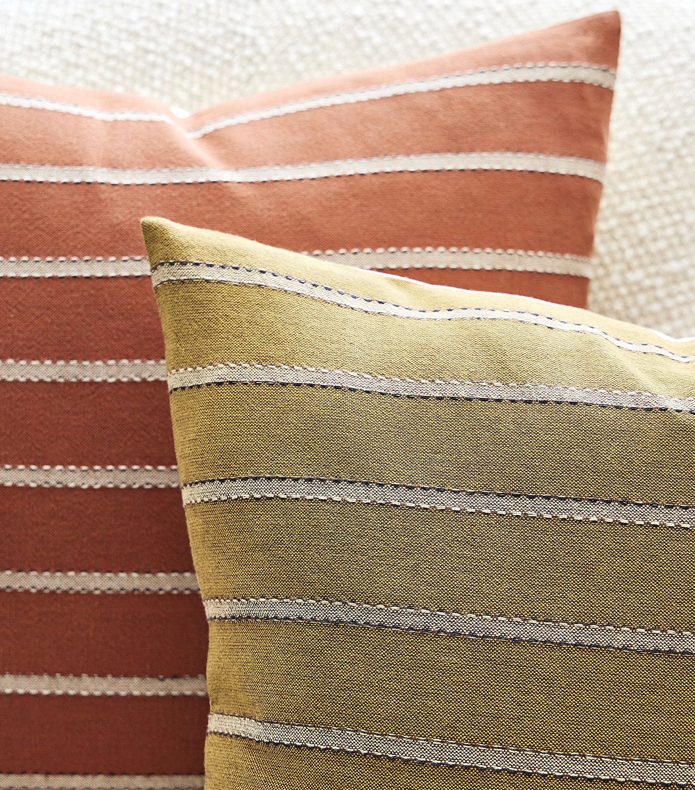 Stitch Stripe Pillow Cover Cardamom