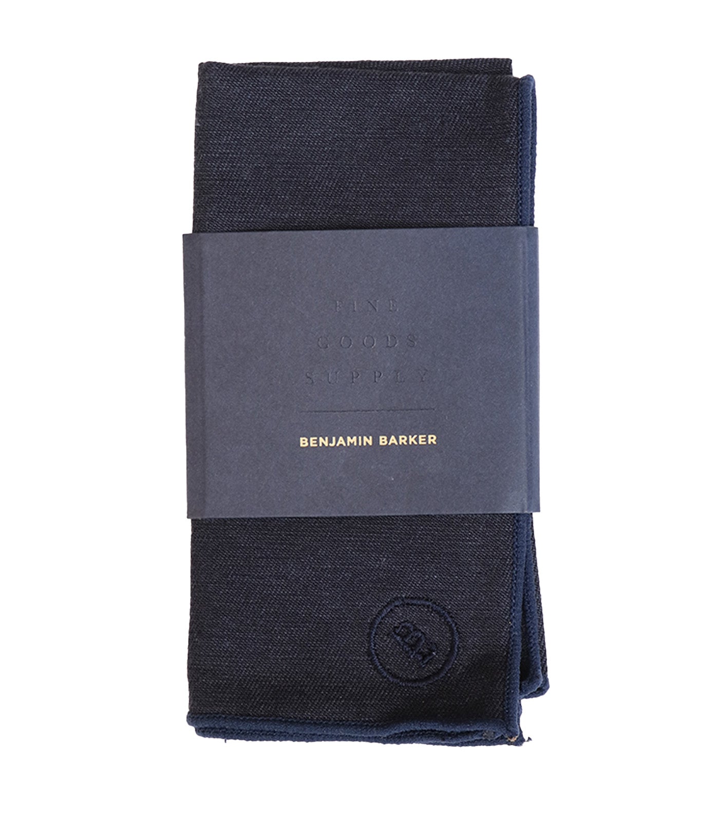 Bartletts Linen Pocket Square Navy