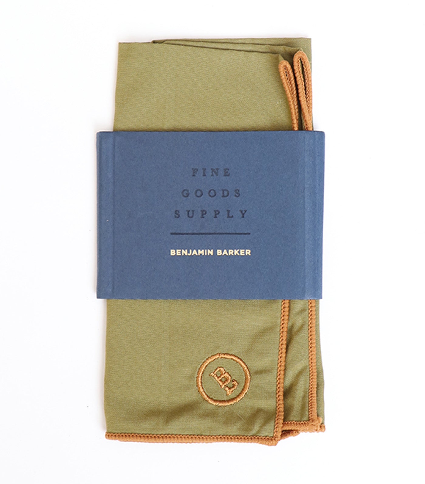 Gloucester Linen Pocket Square Olive