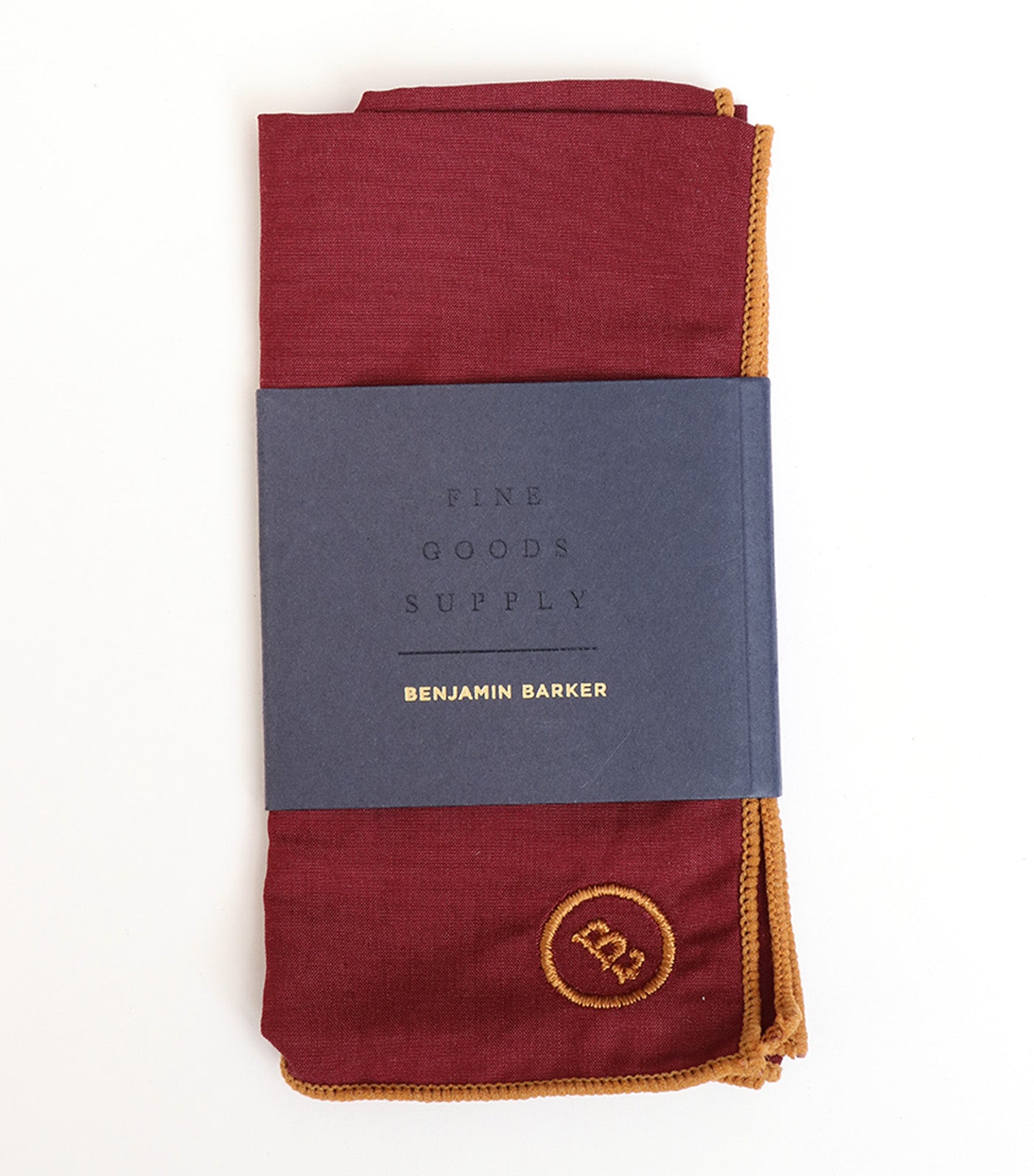 Hilditch Linen Pocket Square Burgundy