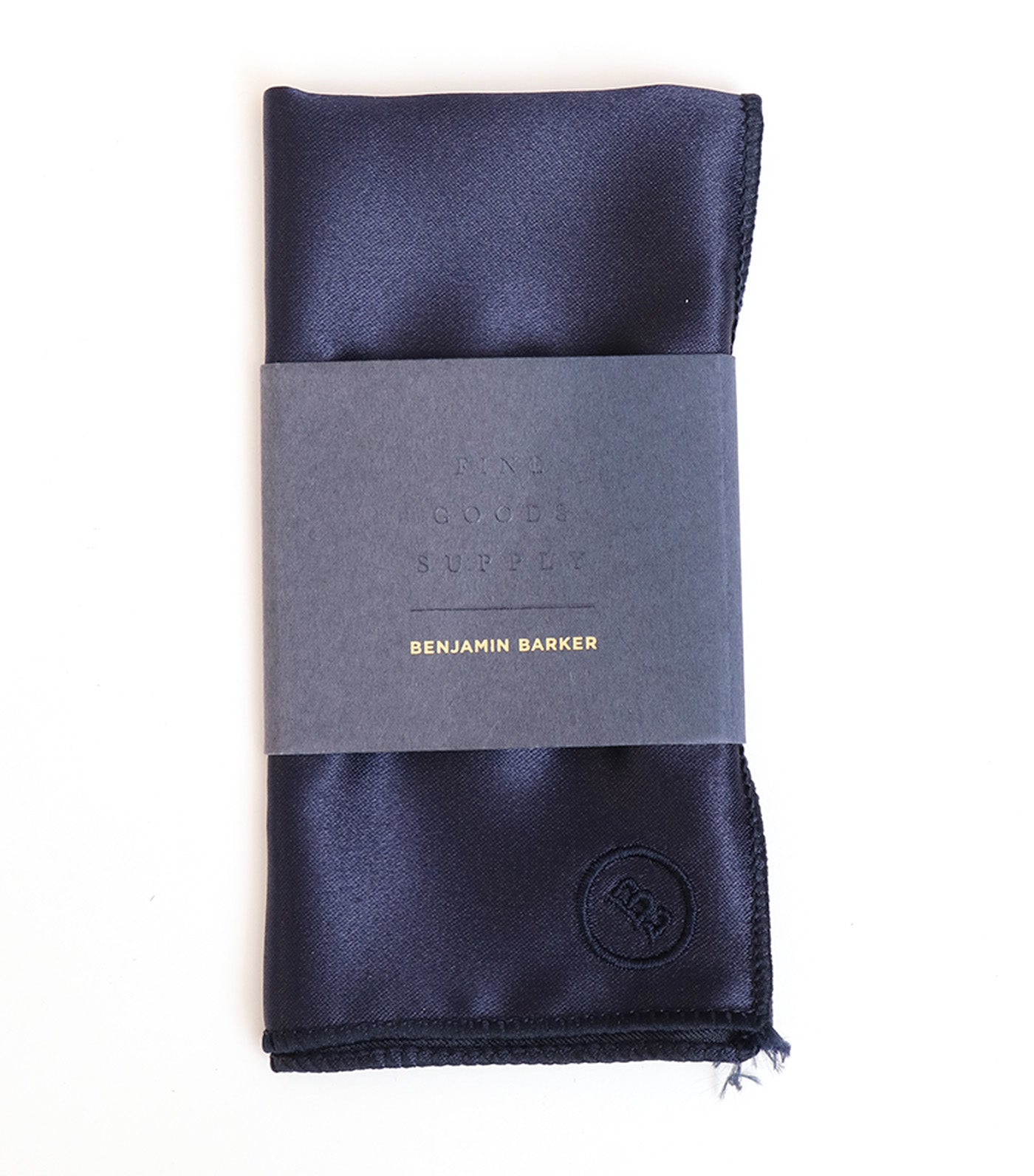 Balfe Satin Pocket Square Navy