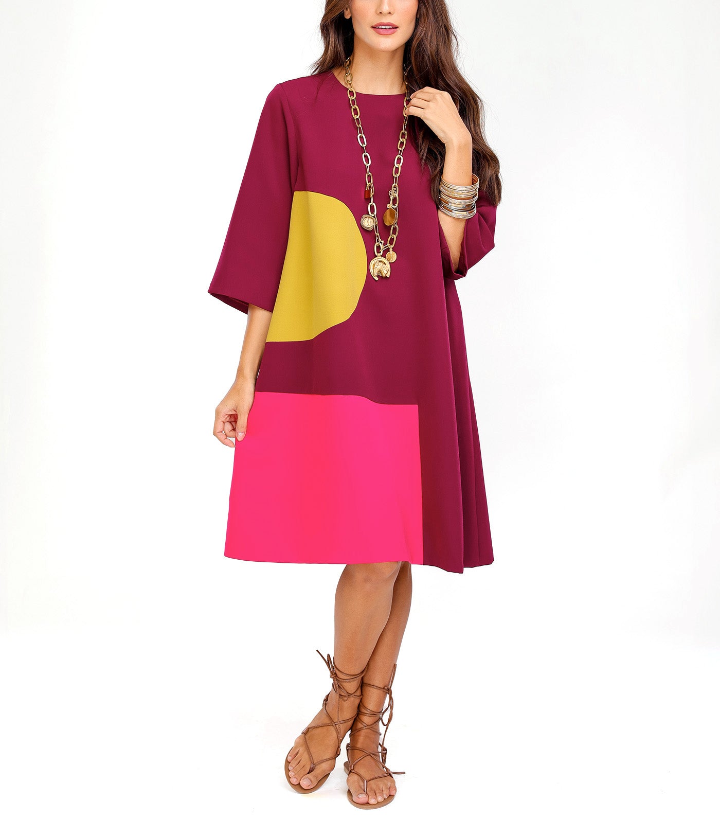 Nicia Panel Dress Multi