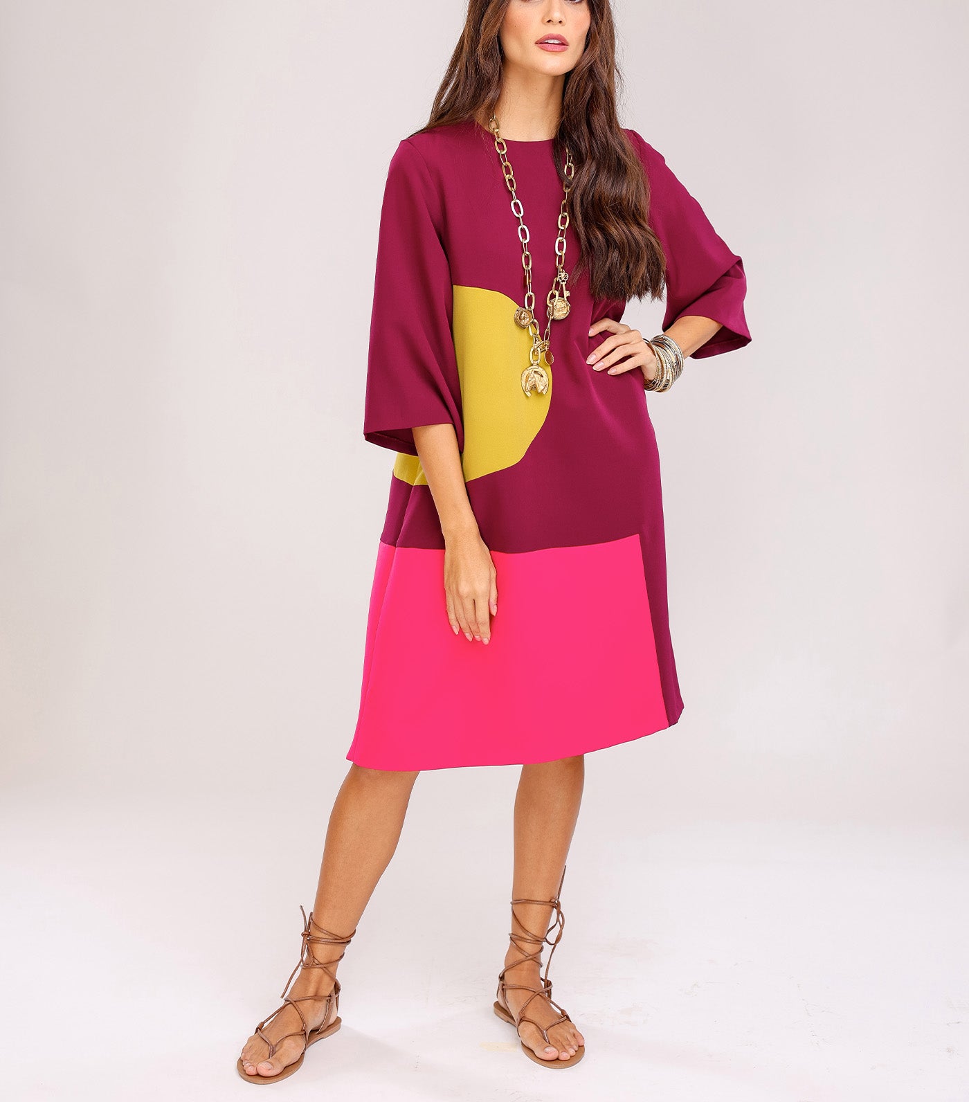 Nicia Panel Dress Multi