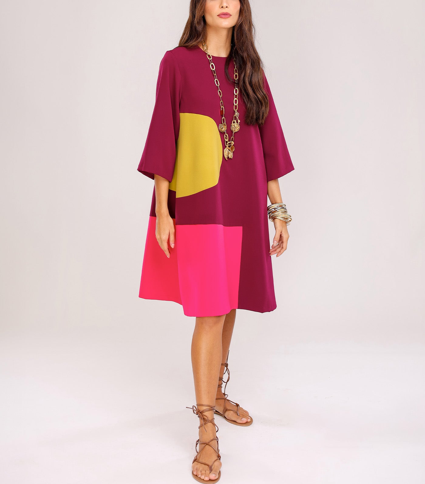 Nicia Panel Dress Multi