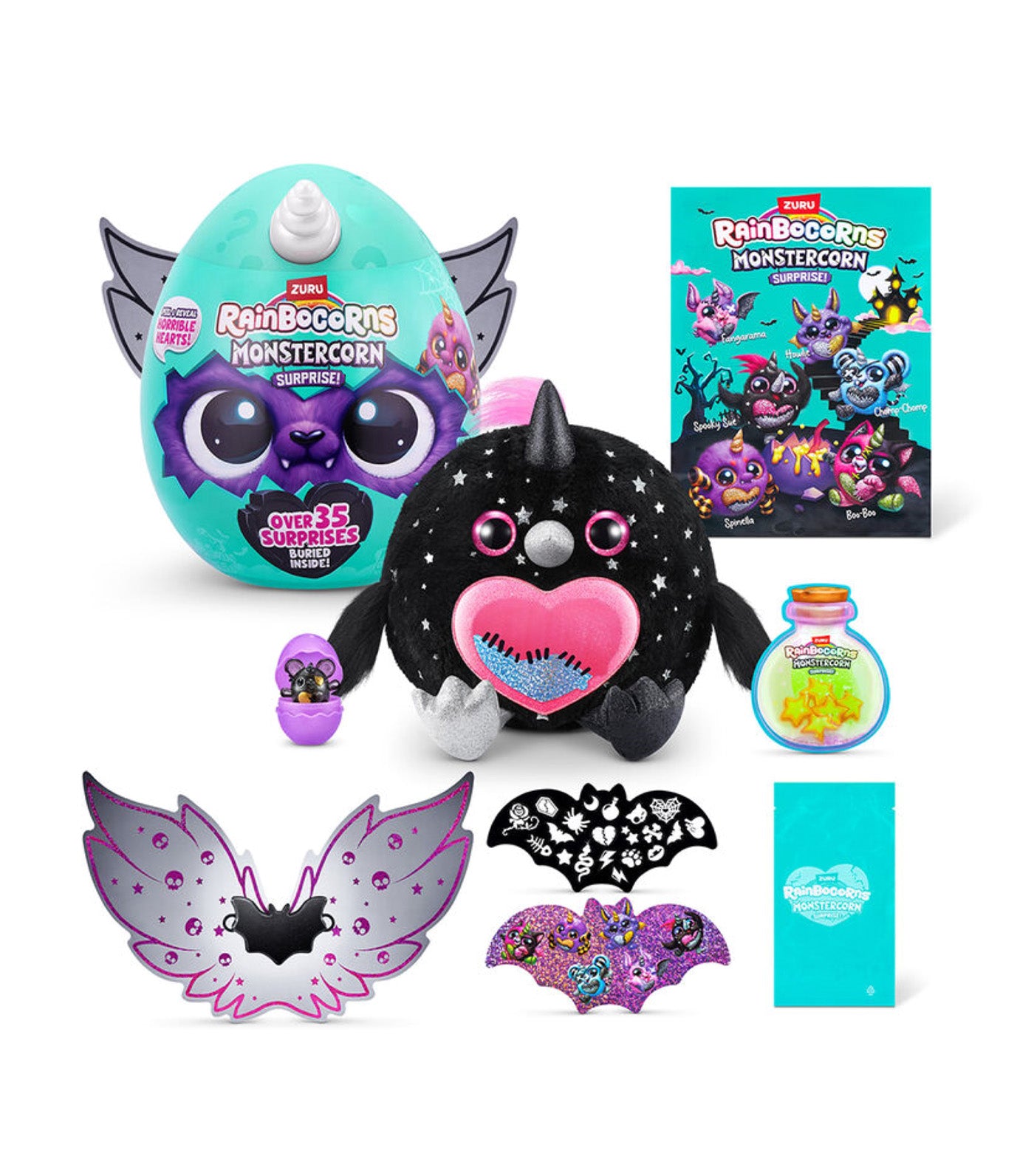 Rainbocorns Monstercorn Surprise Series 1 Raven White Horn | Rustan's