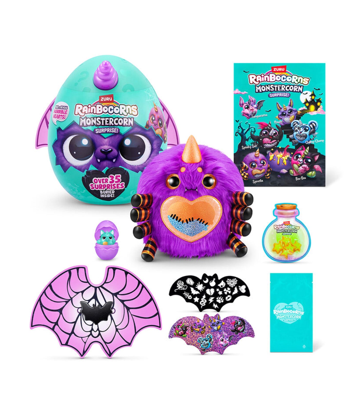 Monstercorn Surprise Series 1 Spider Purple Horn