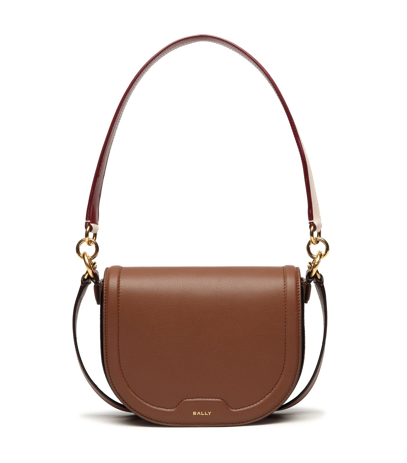 Code Flap Crossbody Bag Brown