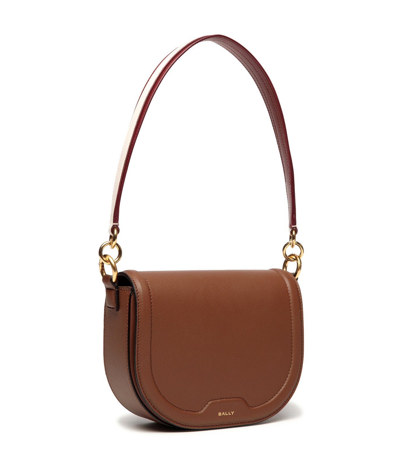 Code Flap Crossbody Bag Brown