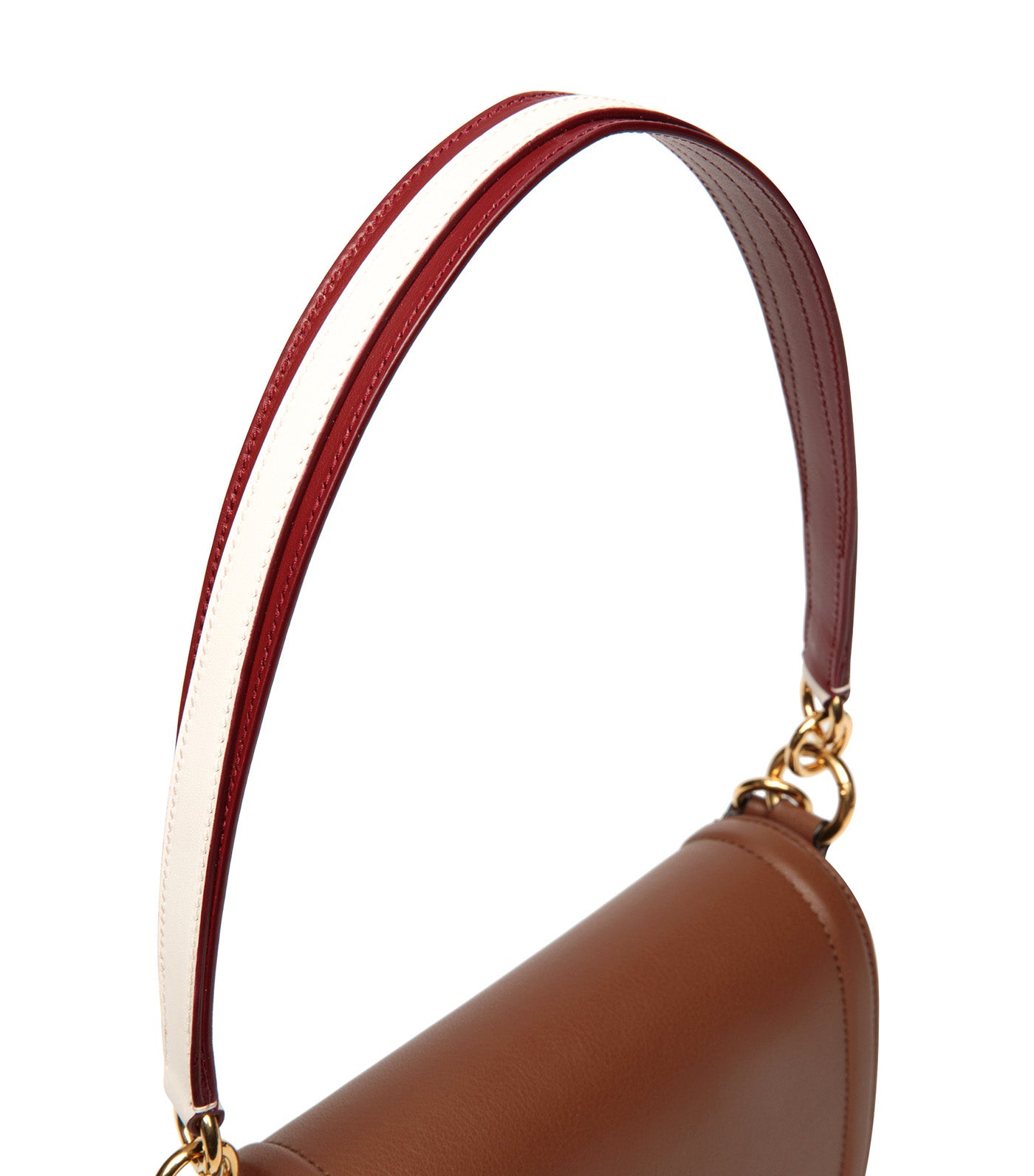 Code Flap Crossbody Bag Brown