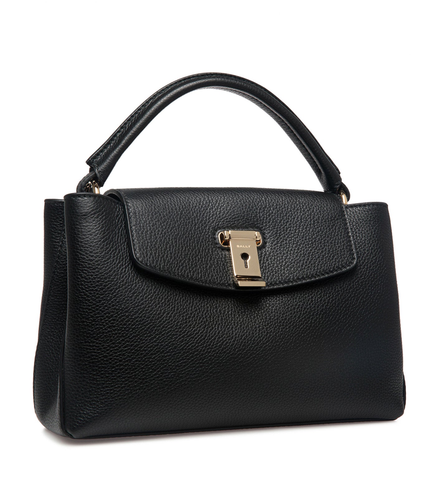 Lock Me Small Top Handle Bag Black