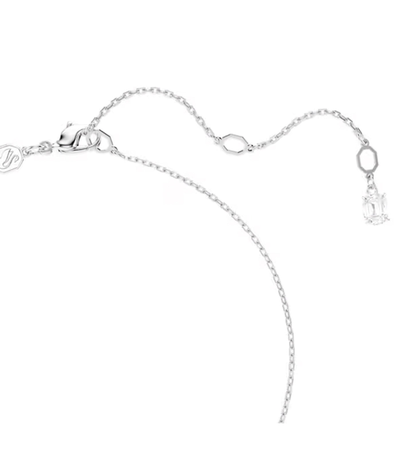 Idyllia Pendant Mixed Cuts, Snowflake, White, Rhodium Plated