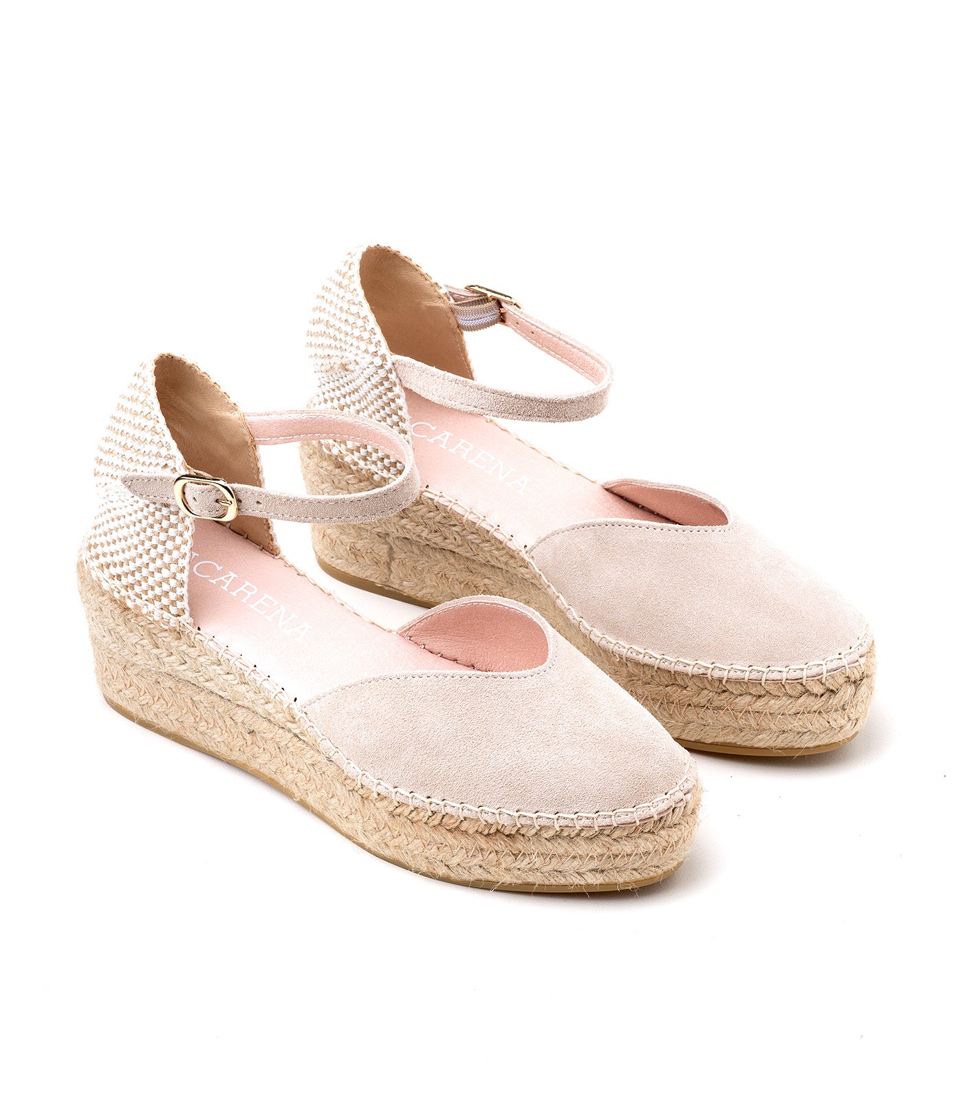 Java 22 Platform Wedge Espadrilles Beige