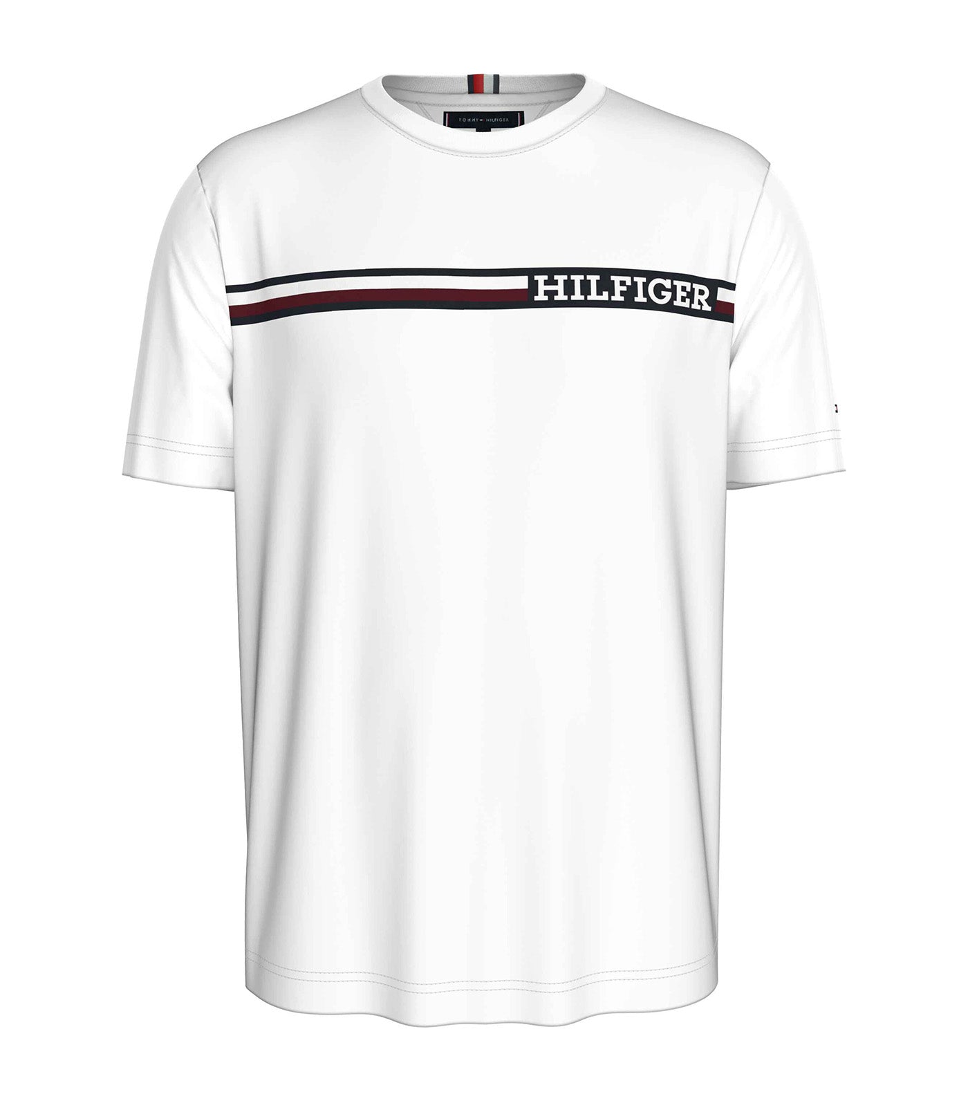 Men's Chest Stripe Tee White