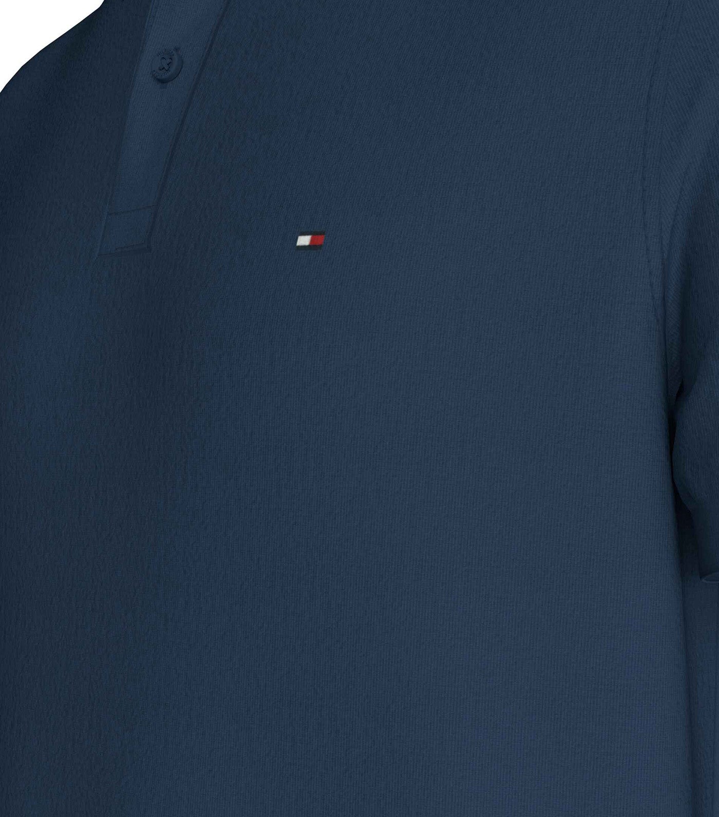 Men's Textured Regular Polo Deep Indigo