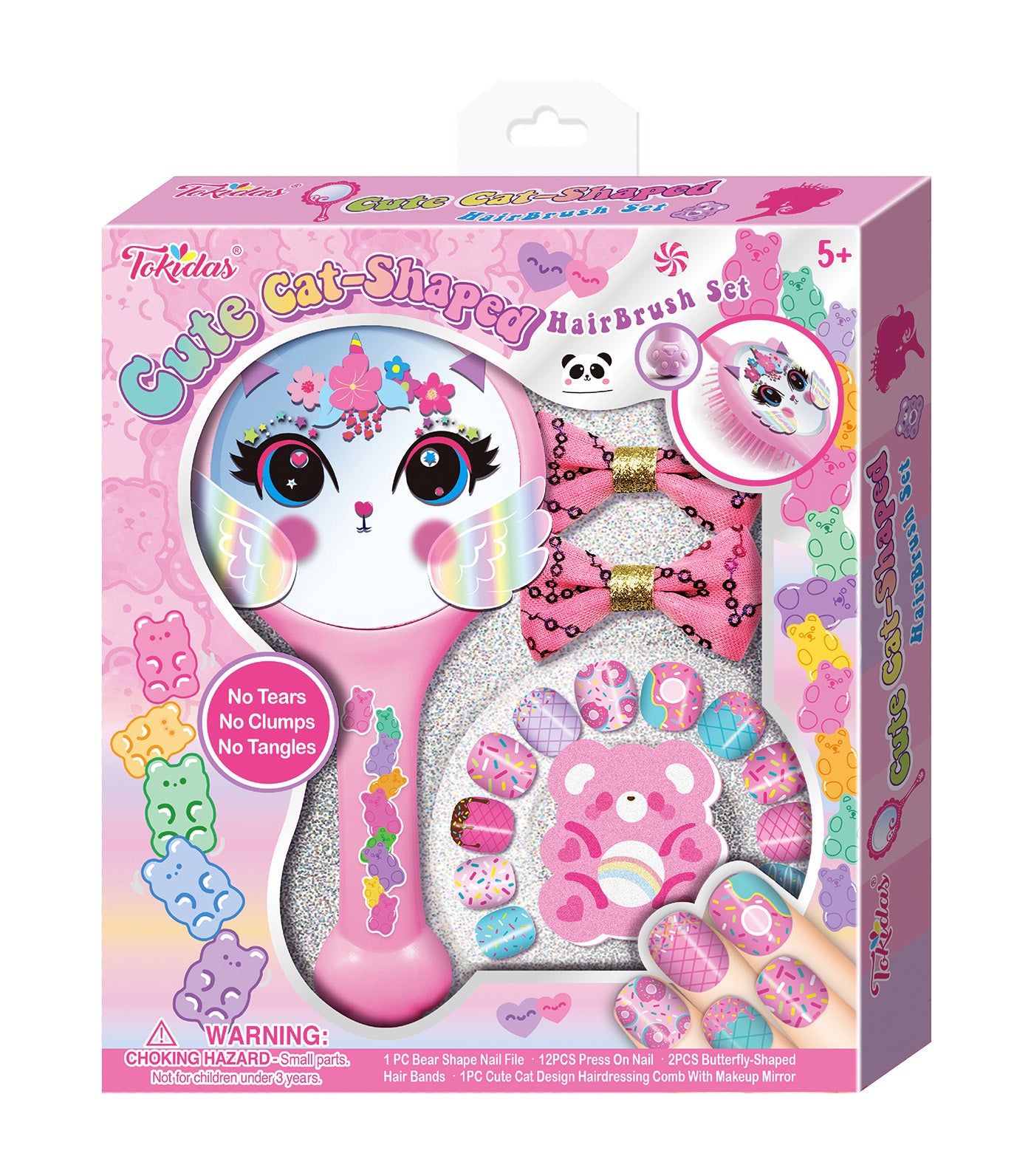 Cute Cat Shaped Hair Brush Set
