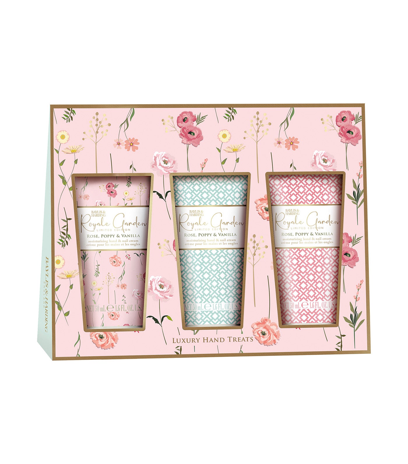 Royale Garden Rose, Poppy and Vanilla Luxury Hand Treats Gift Set