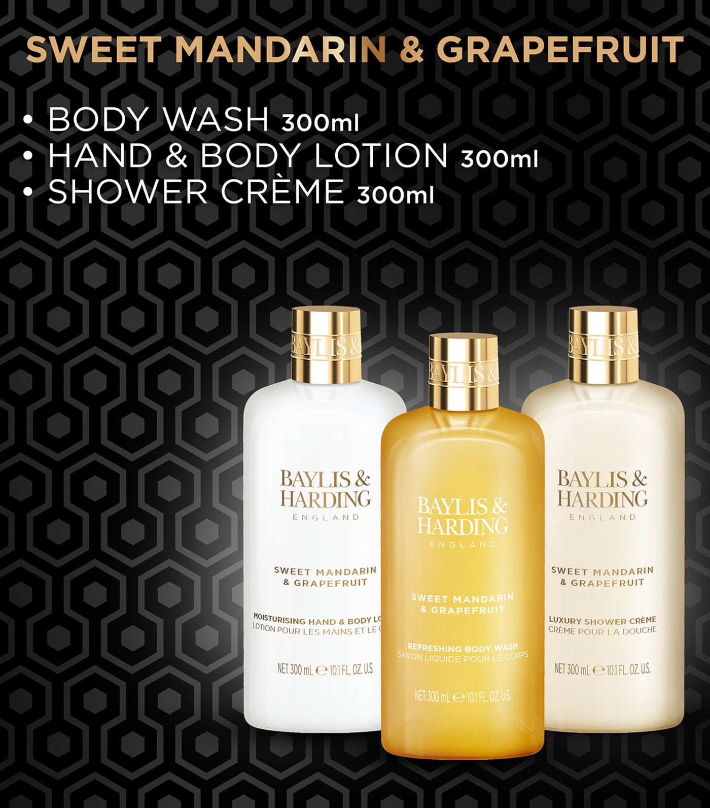 Sweet Mandarin and Grapefruit Luxury Bathing Essentials Gift Set