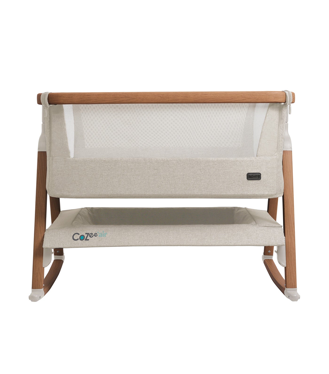 CoZee Air Bedside Crib Scandinavian Walnut/Ecru