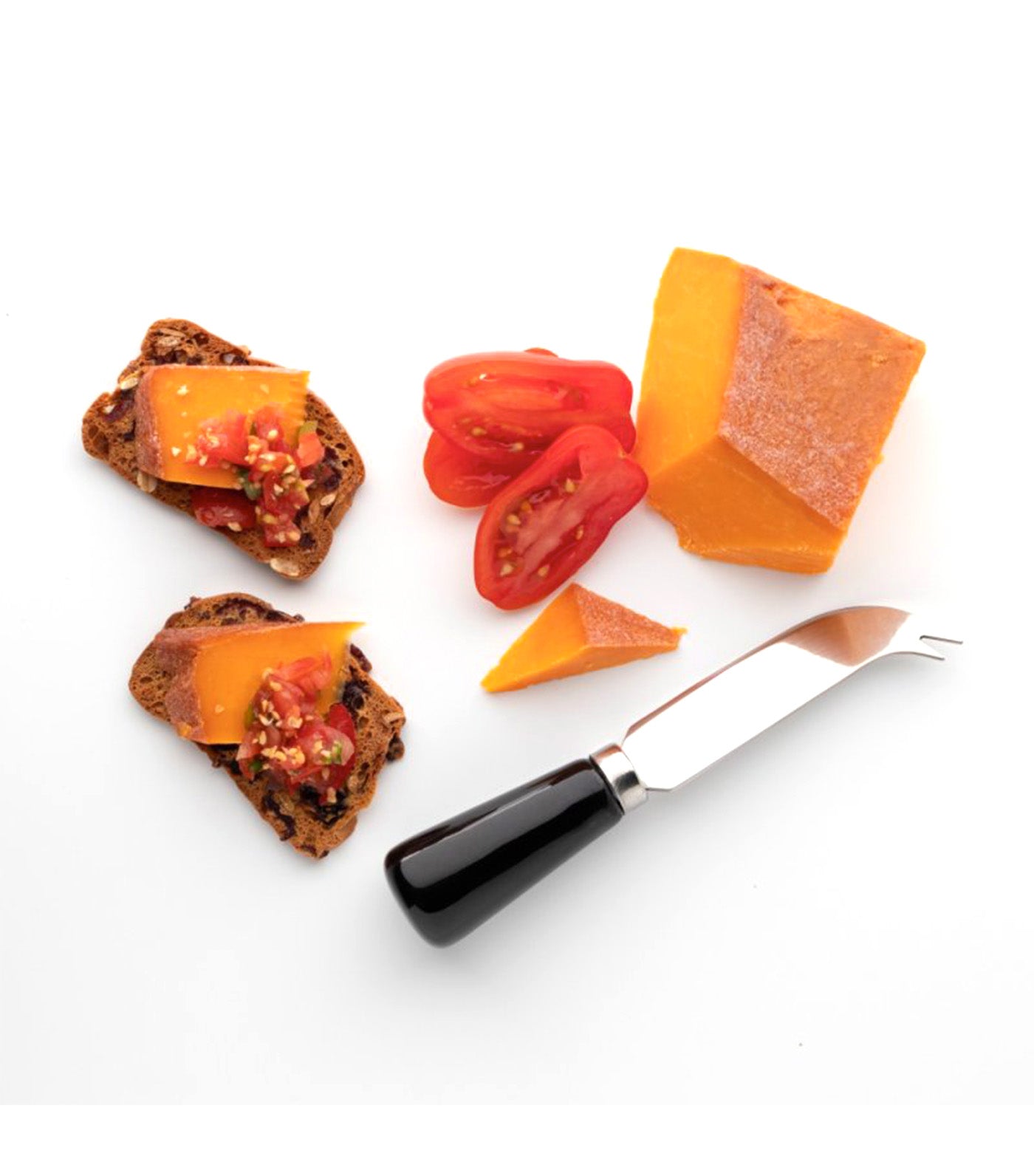 Four Piece Cheese Knife Set Black
