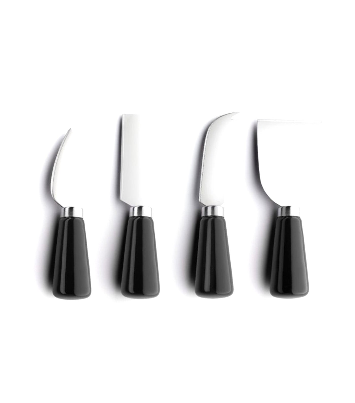 Four Piece Cheese Knife Set Black