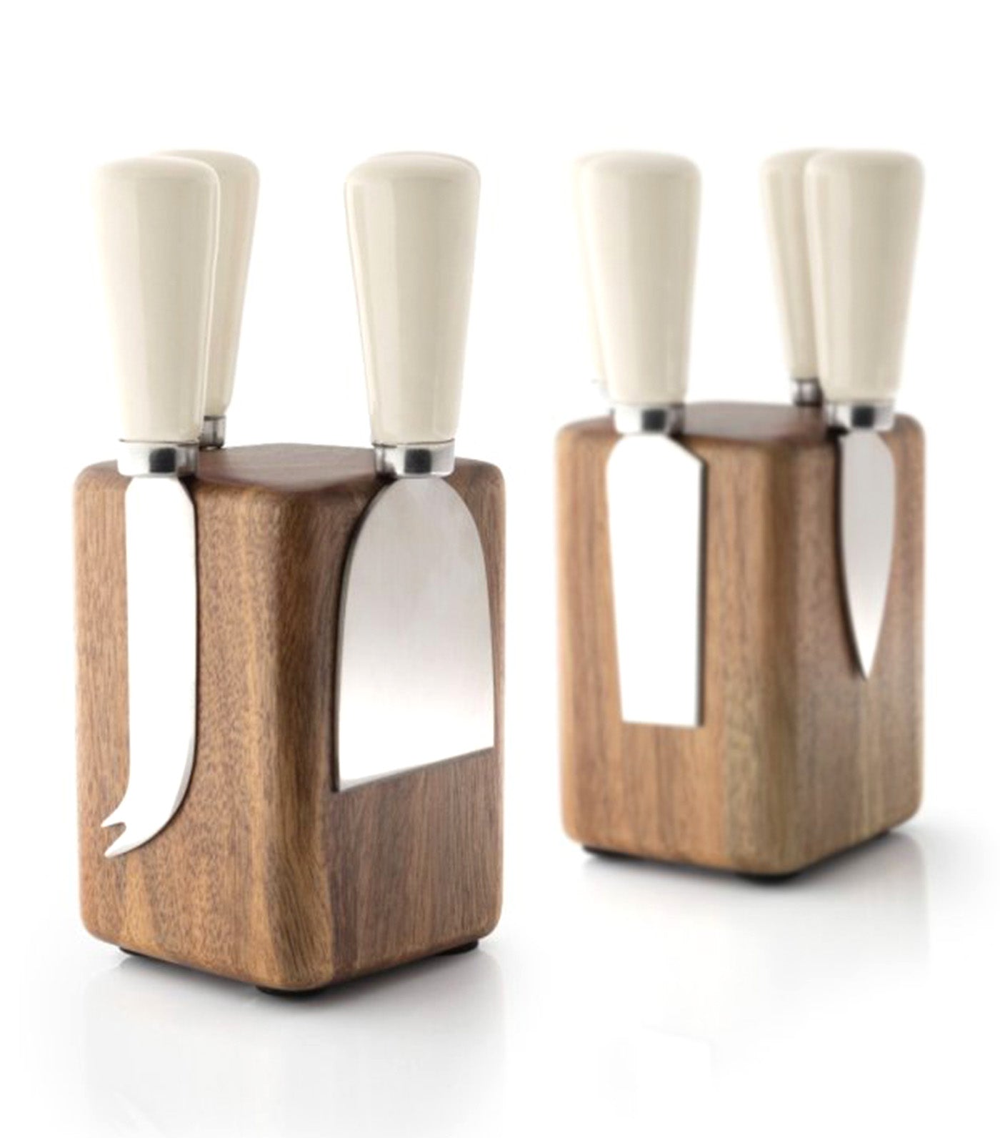 Four Piece Cheese Knife Block Set Cream