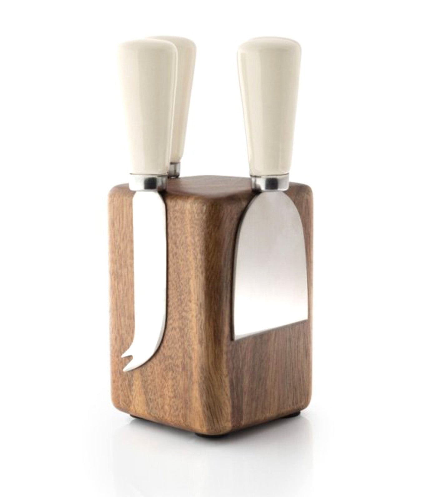 Four Piece Cheese Knife Block Set Cream