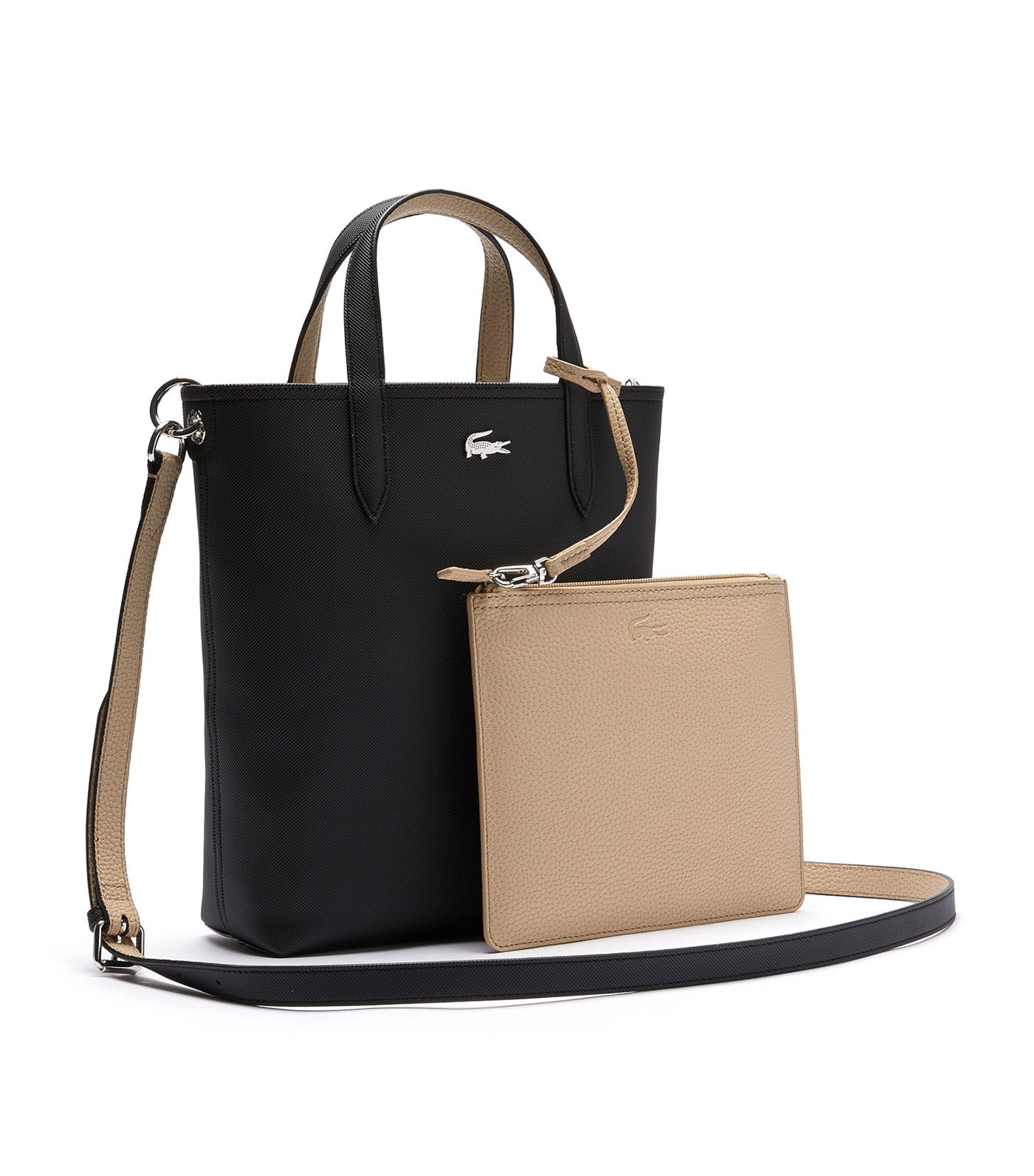 Anna Vertical Reversible Tote Noir Krema