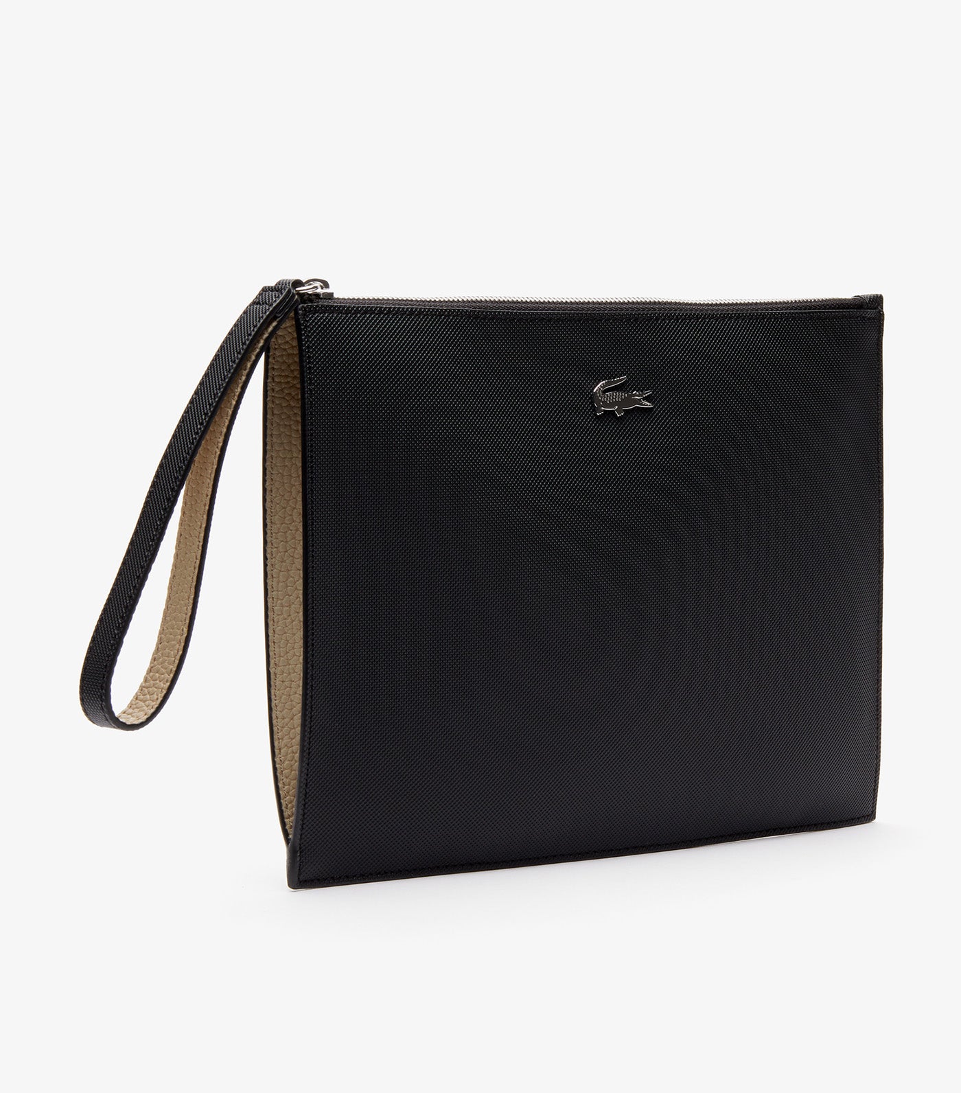 Lacoste Unisex Anna Pique Canvas Zip Clutch Noir Krema Rustan s